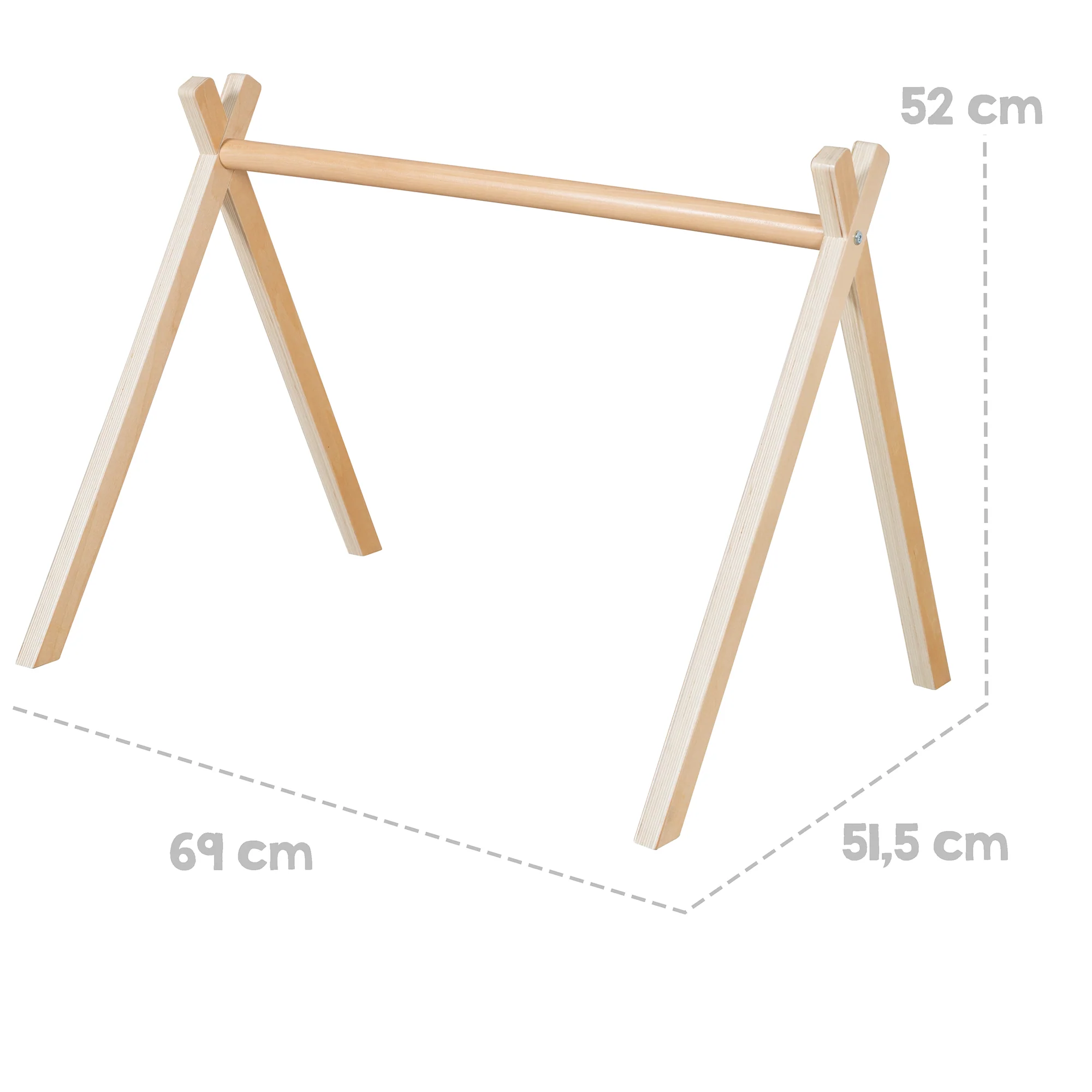 Baby-Spieltrapez nach Montessori-Prinzip  - Spiel- & Greiftrainer aus Holz - Natur - Image 4
