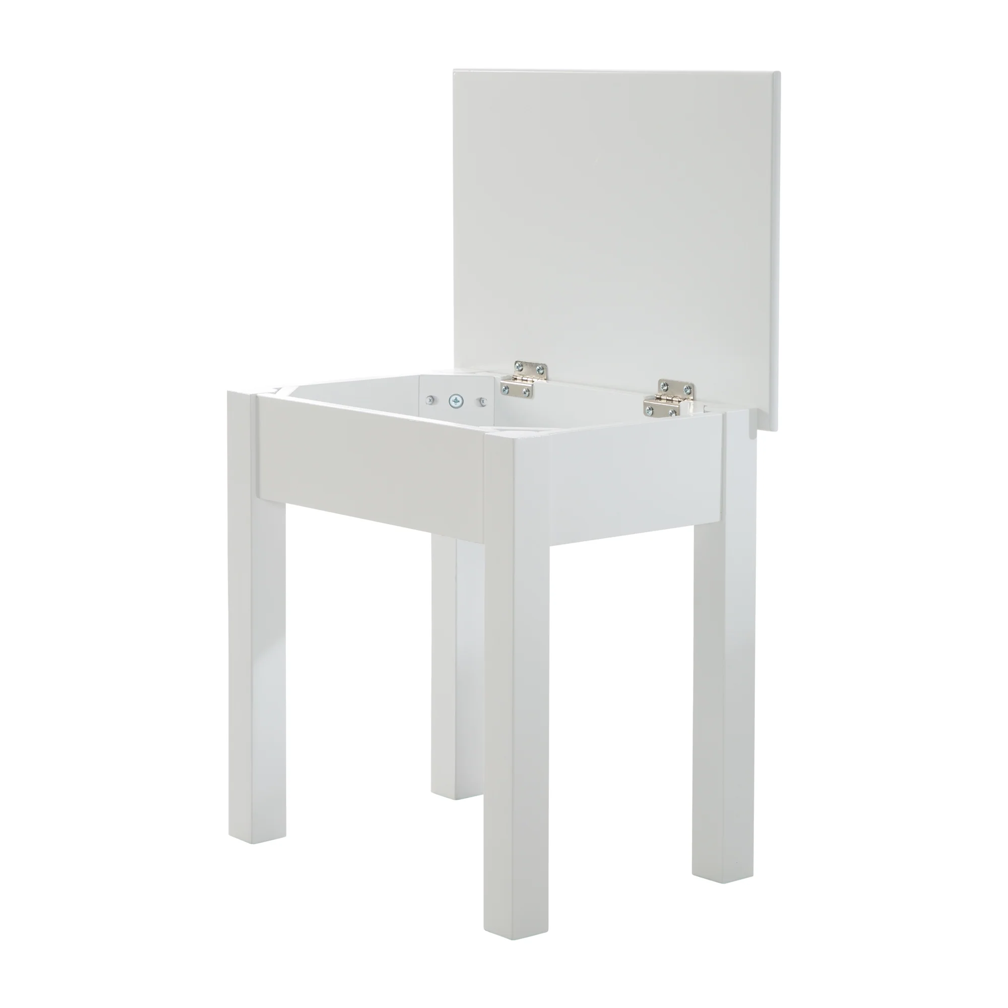 Schmink- & Frisiertisch für Kinder, mit Schminkspiegel & Hocker, weiß lackiert - Image 3