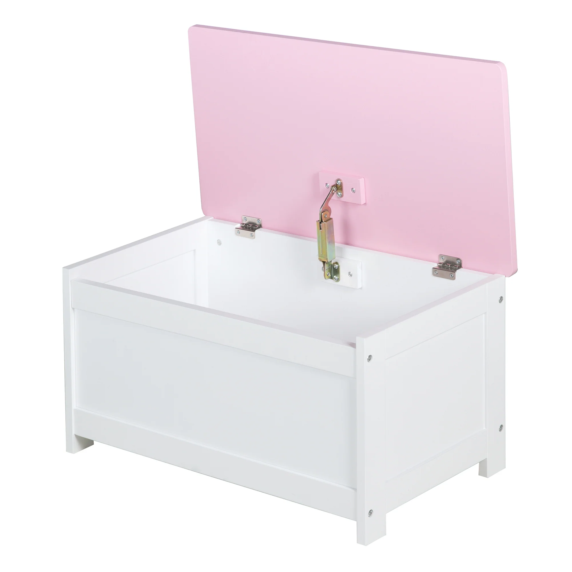 Spielzeugtruhe 'Krone', Sitz-& Aufbewahrungstruhe fürs Kinderzimmer, Truhenbank rosa / pink - Image 4