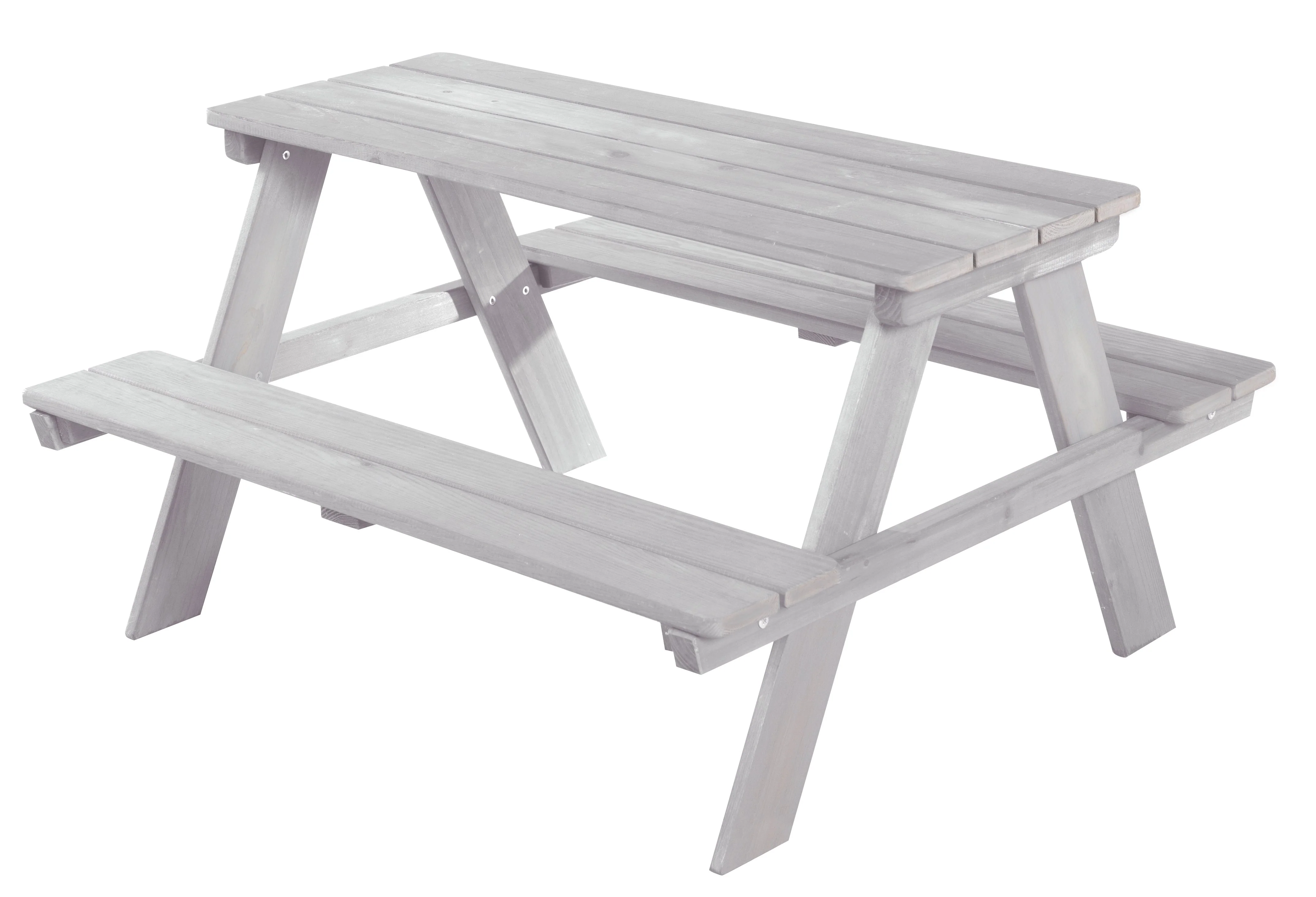 Kindersitzgruppe 'Outdoor+', wetterfeste Sitzgarnitur 'Picknick for 4', aus Massivholz, grau - Image 3