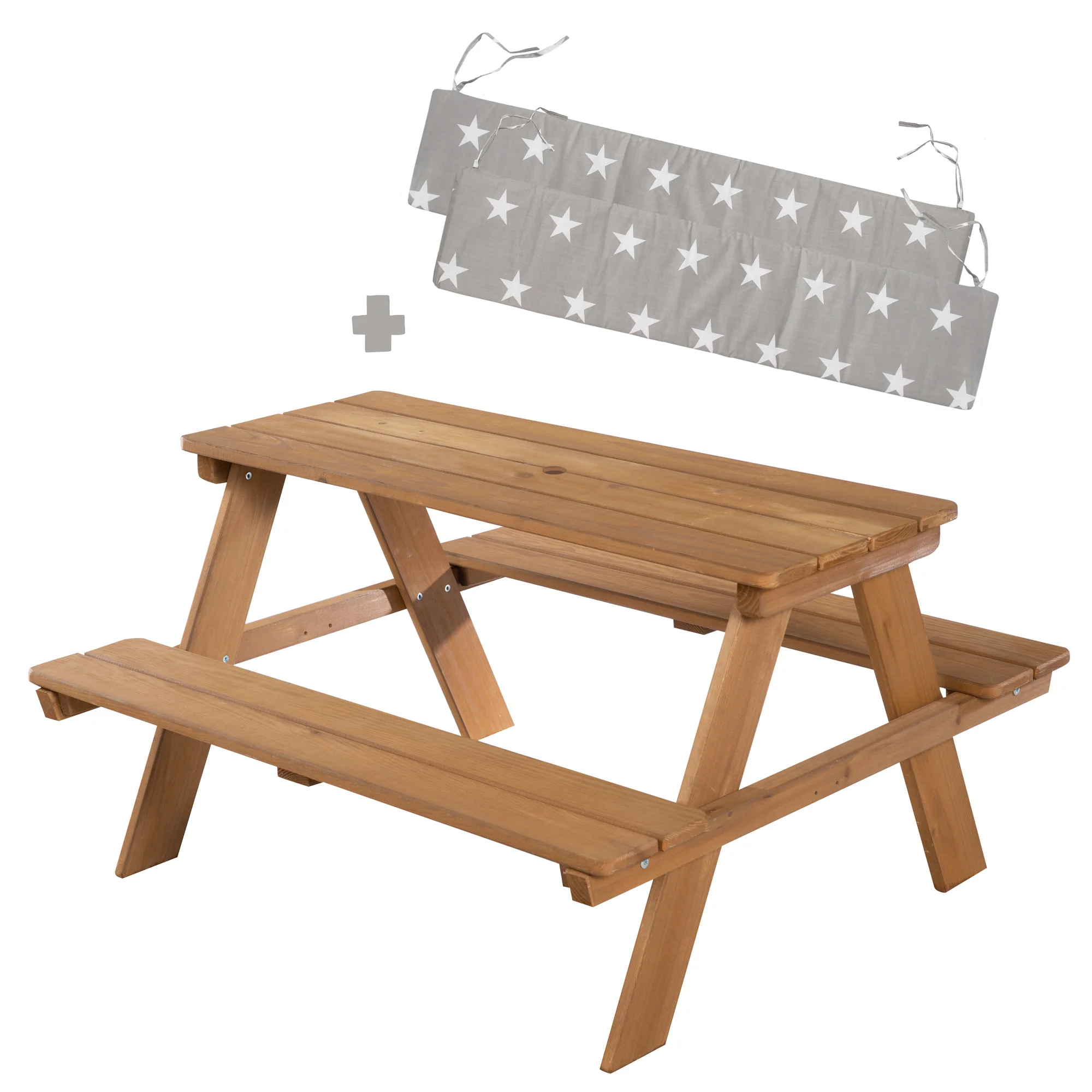 Kindersitzgruppe 'Outdoor+', wetterfeste Sitzgarnitur 'Picknick for 4', Massivholz, Teak-Optik - Image 8