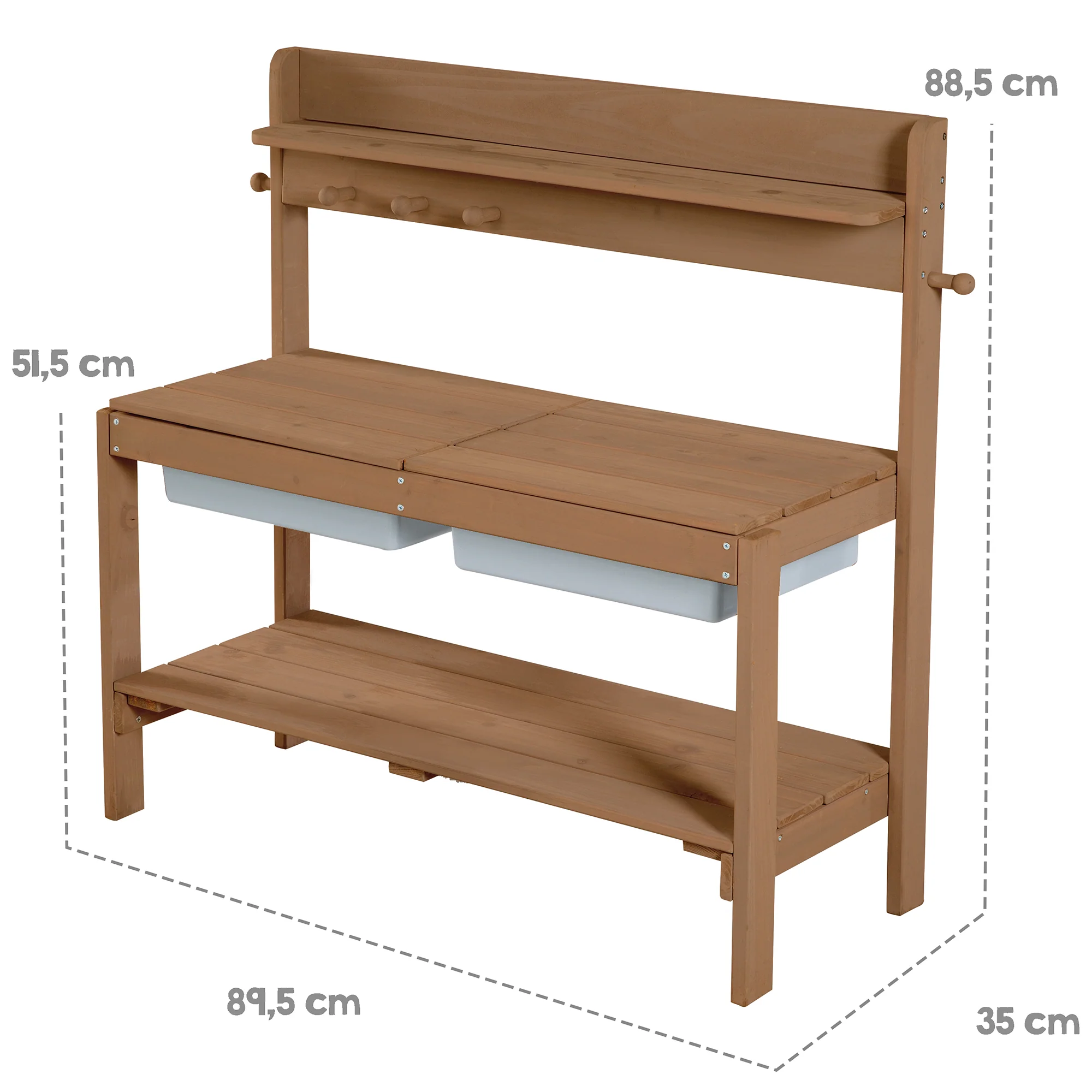 Matschküche 'Outdoor+', teakfarben mit abnehmbarer Abdeckung, wetterfestes Holz - Image 5