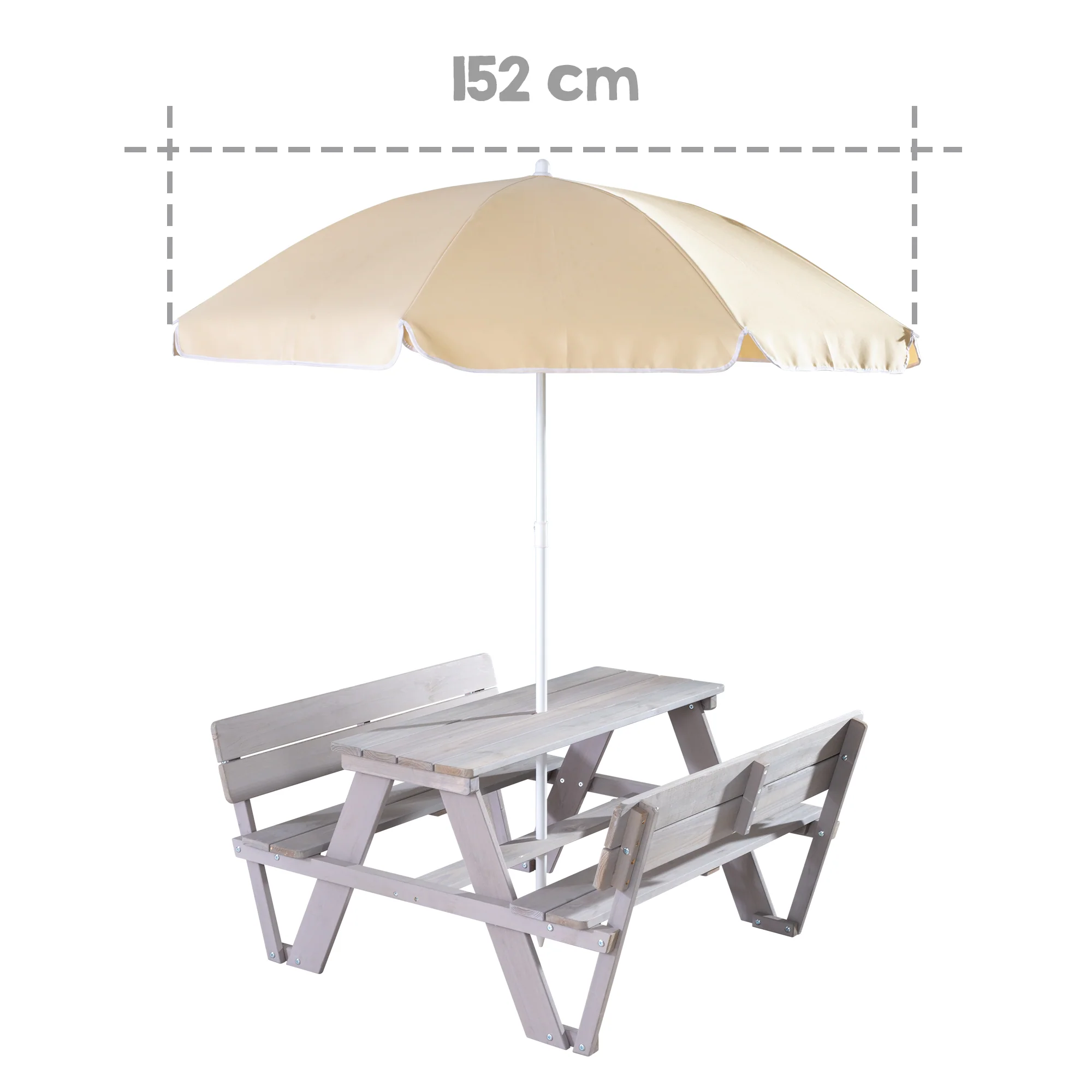 Kindersitzgruppe 'PICKNICK for 4' mit Lehne, inkl. Schirm-Set - Image 9