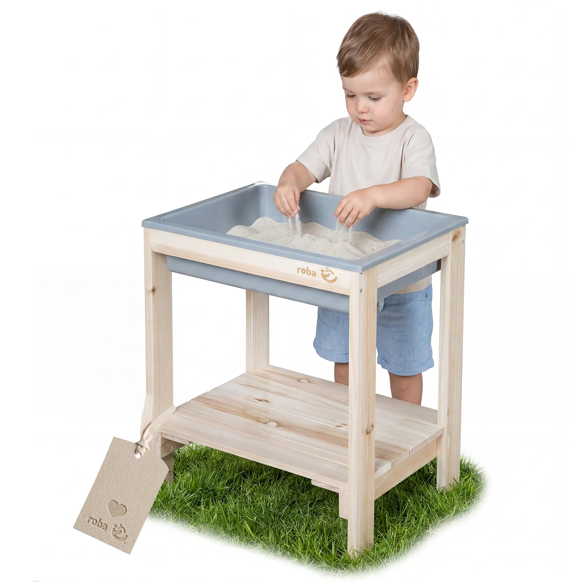 Outdoor+ Spieltisch 'Tiny', Massivholz, Sand- & Matschtisch - Natur