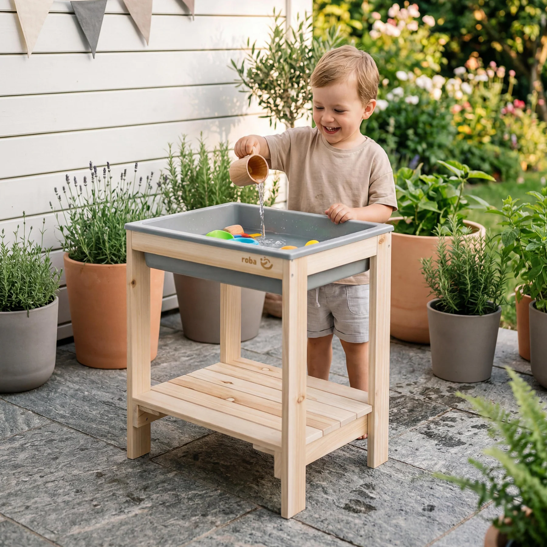 Outdoor+ Spieltisch 'Tiny', Massivholz, Sand- & Matschtisch - Natur - Image 2