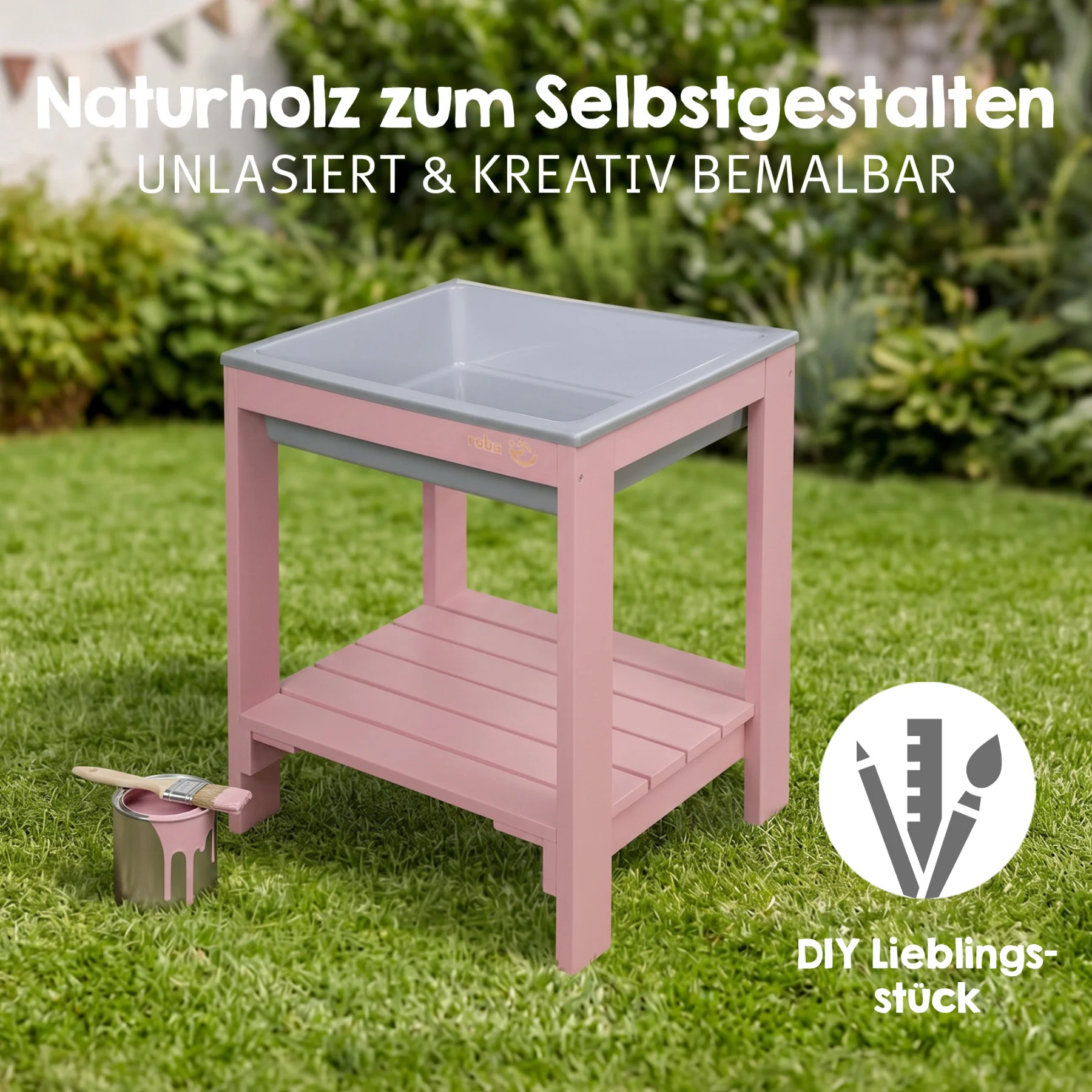 Outdoor+ Spieltisch 'Tiny', Massivholz, Sand- & Matschtisch - Natur - Image 7