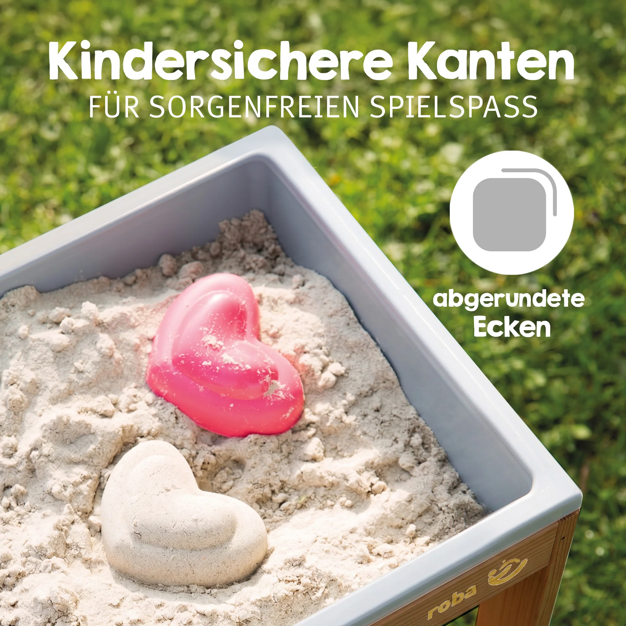 Outdoor+ Spieltisch 'Tiny', Massivholz, Sand- & Matschtisch - Teakfarben lasiert - Image 3