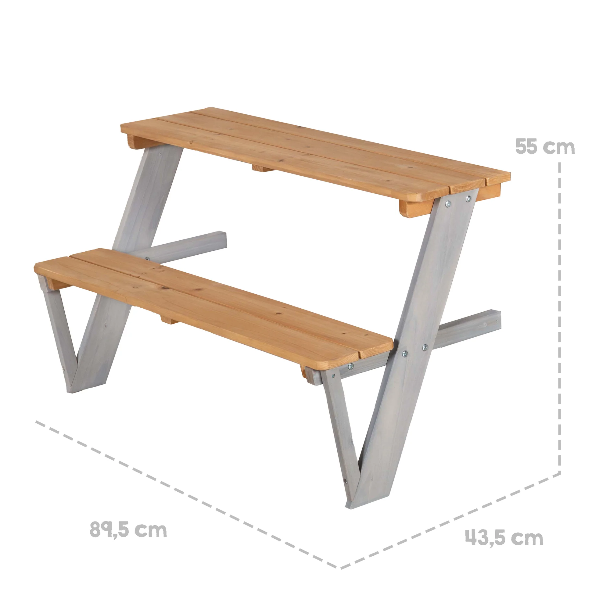 Gartenspielhaus komplett inkl. Spielküche + Picknick-Tisch - Holz mehrfarbig lasiert - Image 11