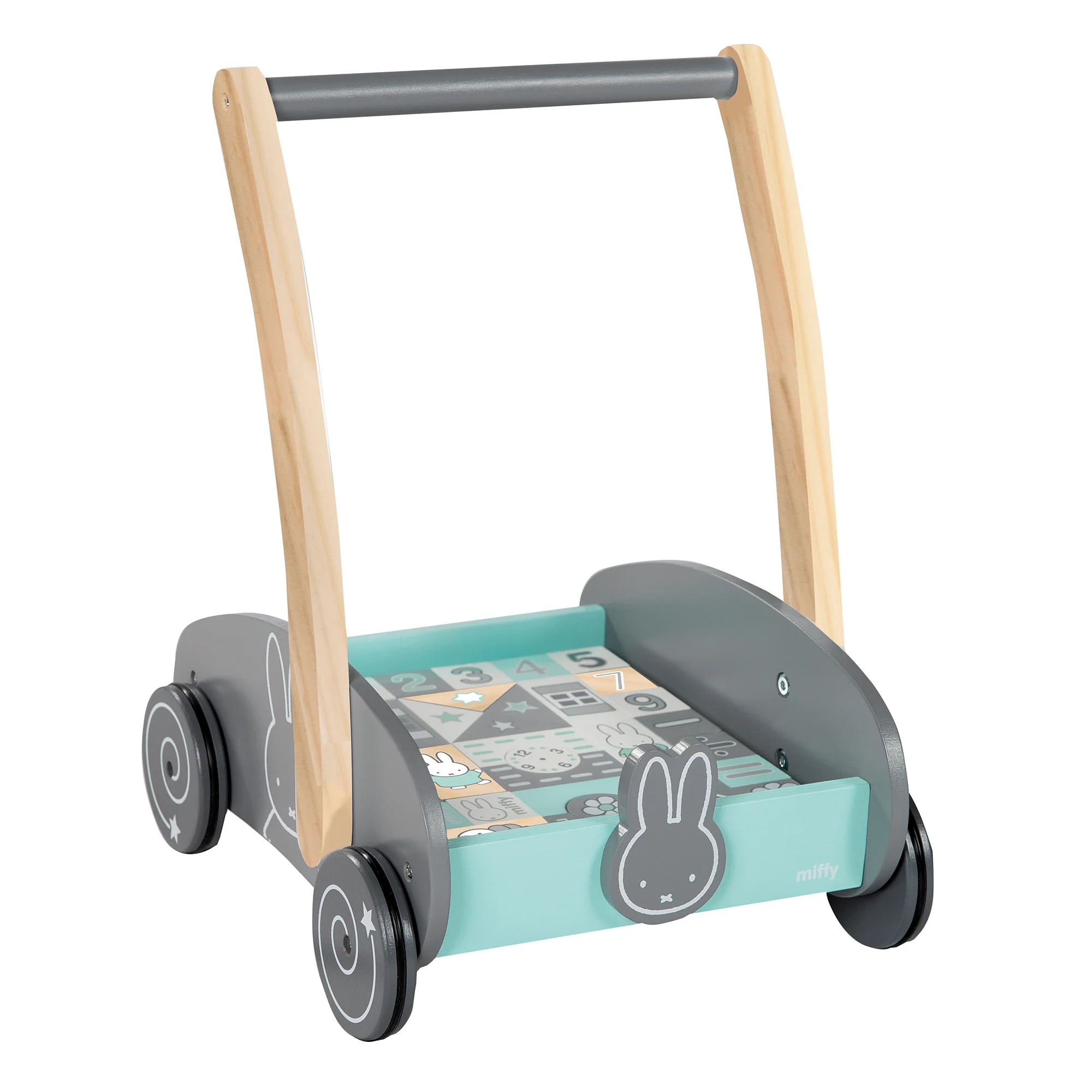Schiebewagen 'miffy®' mit 35-teiligem Bauklötze-Set, Holz natur & lackiert, Griffhöhe: 45cm - Image 3