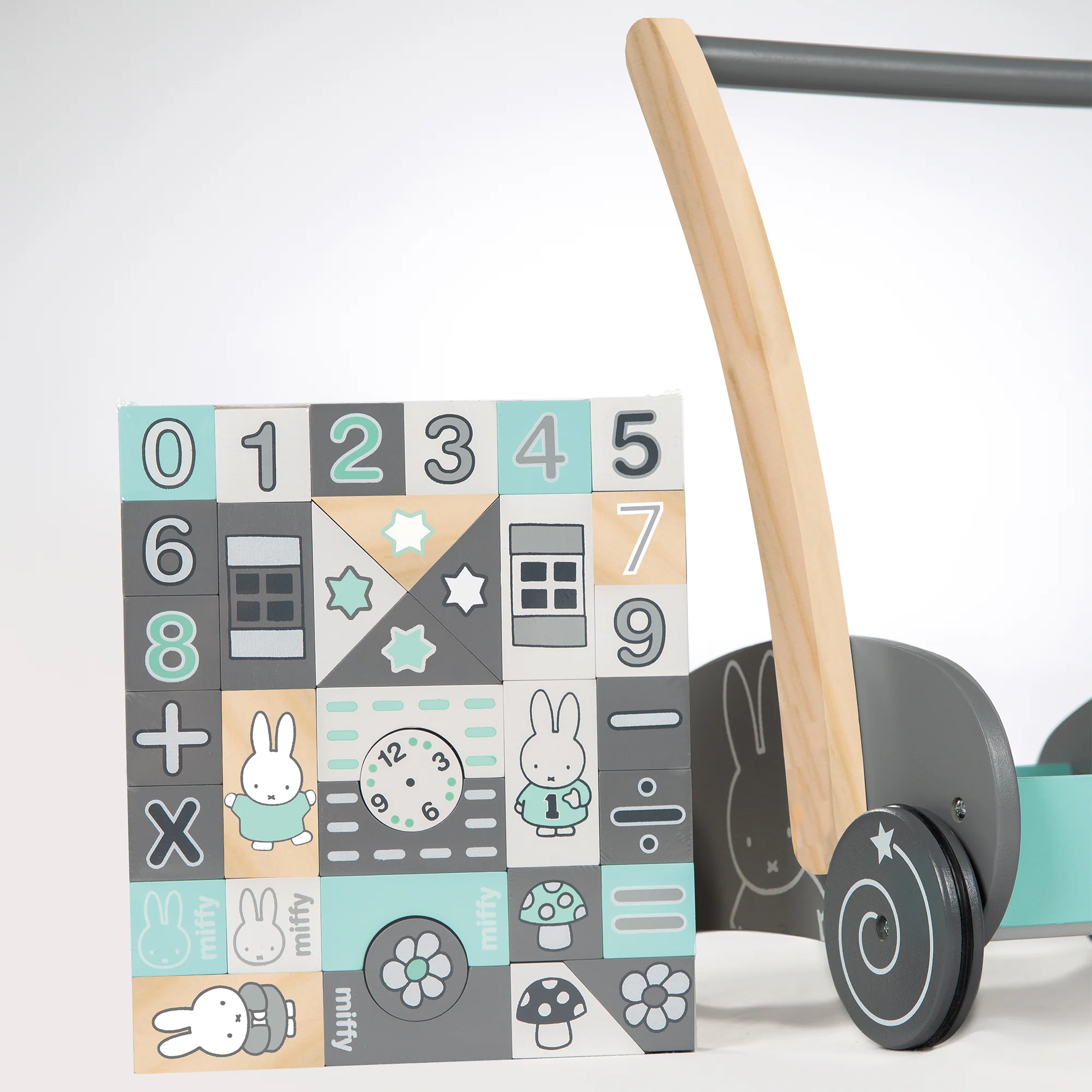 Schiebewagen 'miffy®' mit 35-teiligem Bauklötze-Set, Holz natur & lackiert, Griffhöhe: 45cm - Image 5