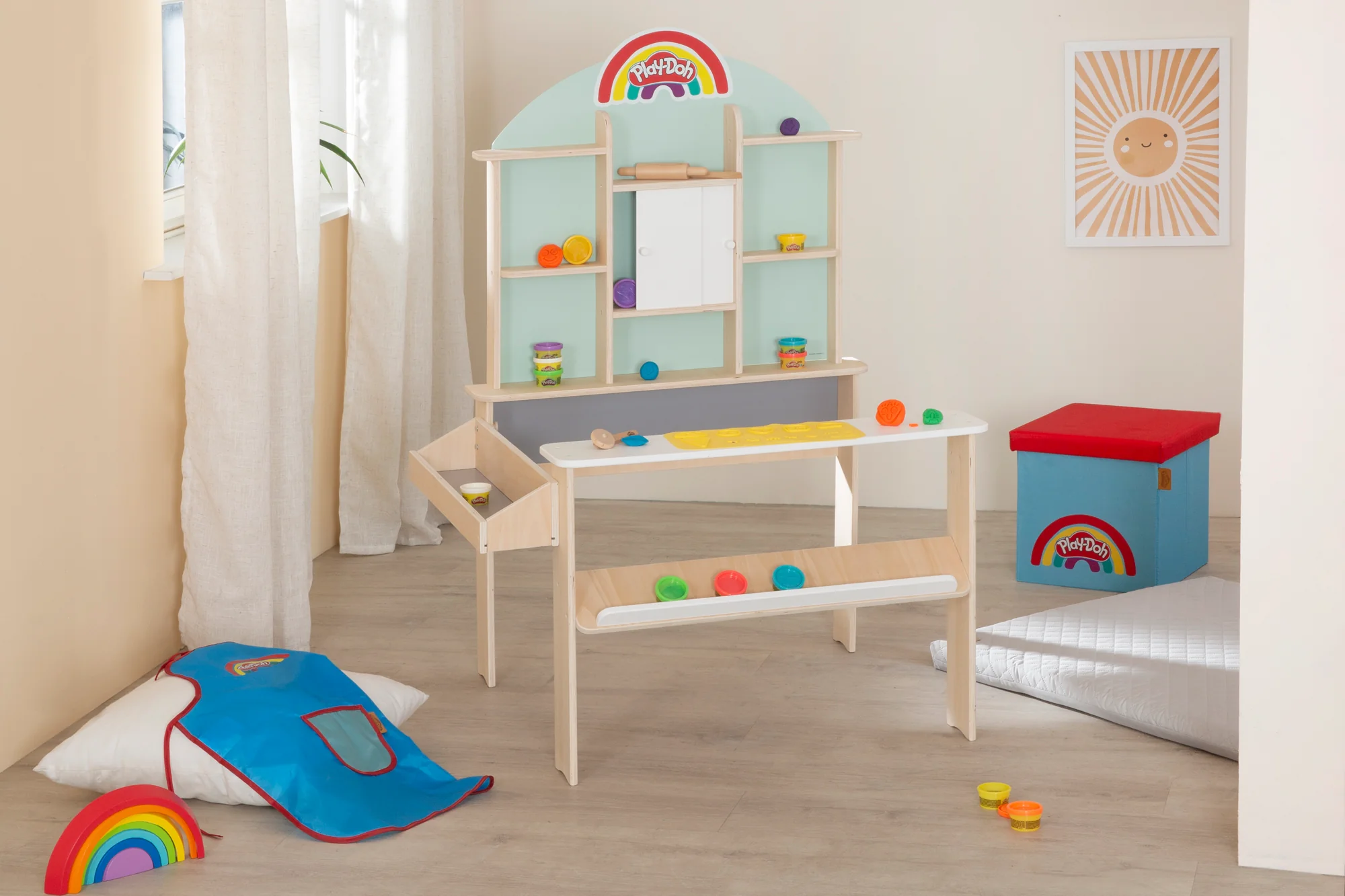 roba x Play-Doh Kaufladen für Kinder mit 12 Knetdosen & Zubehör - Image 15