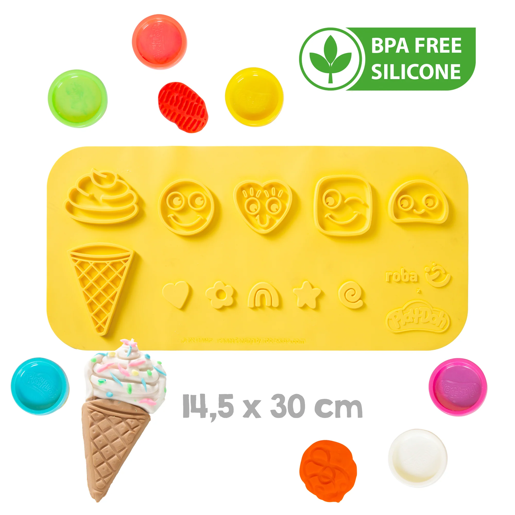 roba x Play-Doh Kaufladen für Kinder mit 12 Knetdosen & Zubehör - Image 2