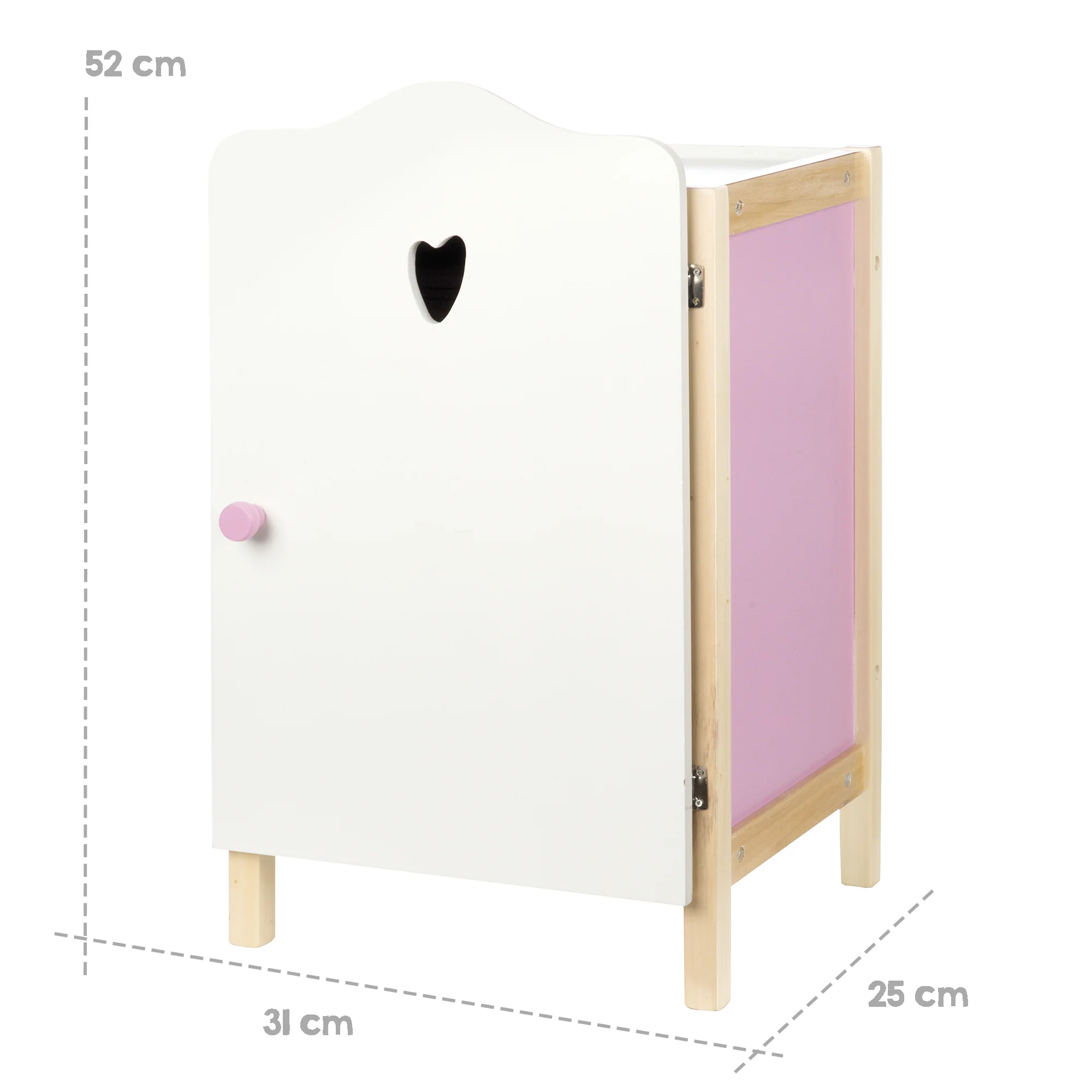 Puppenkleiderschrank 'Scarlett', zum Verstauen von Puppenkleidung & Zubehör, weiß lackiert - Image 7