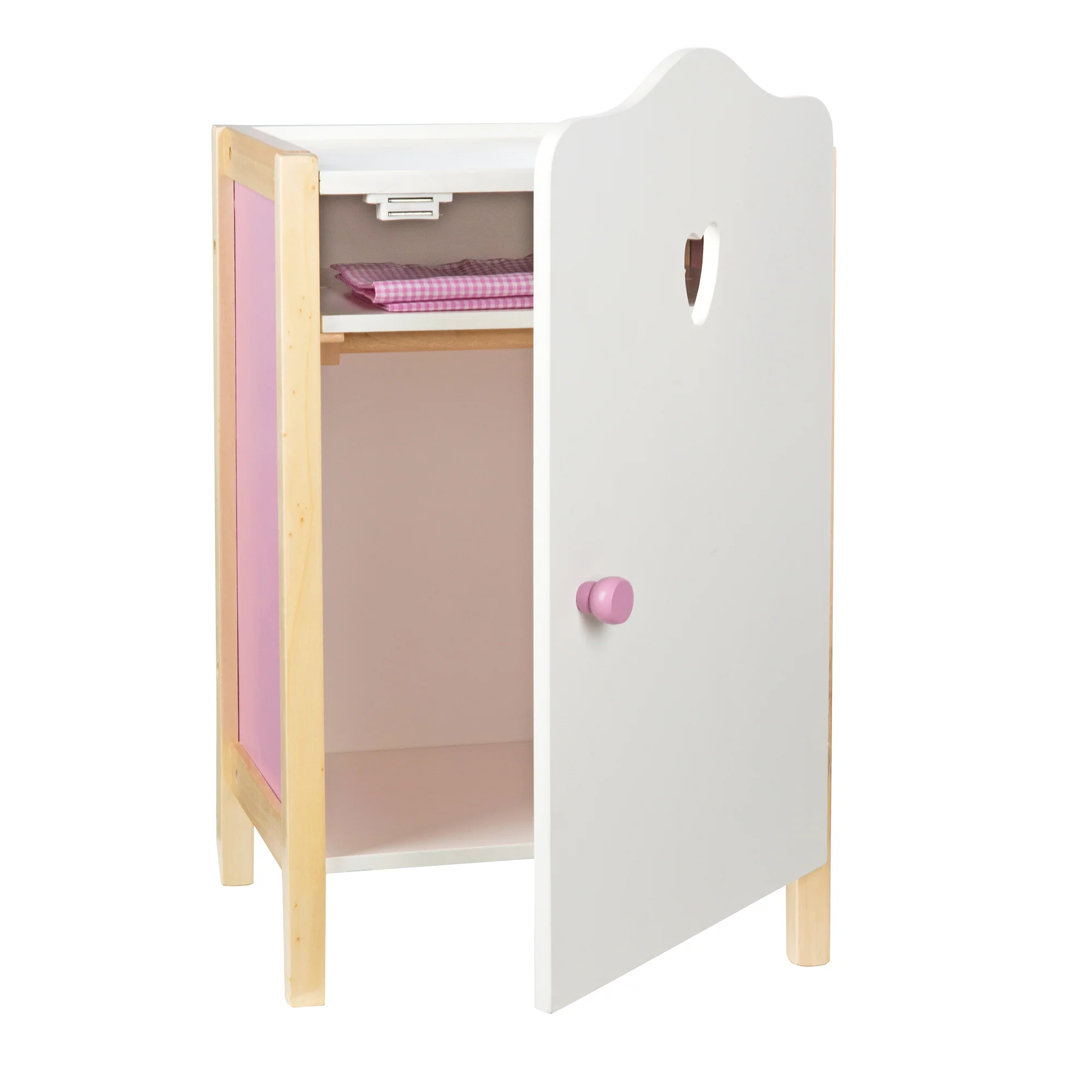Puppenkleiderschrank 'Scarlett', zum Verstauen von Puppenkleidung & Zubehör, weiß lackiert - Image 8