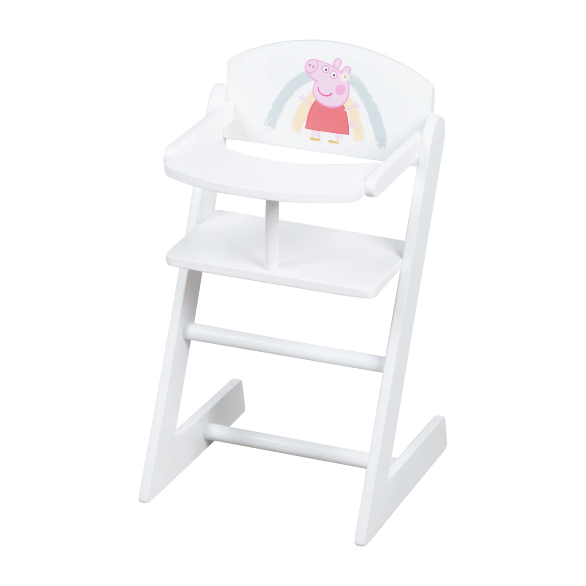 Puppenhochstuhl 'Peppa Pig' für Babypuppen - Stuhl aus weiß lackiertem Holz - Image 5