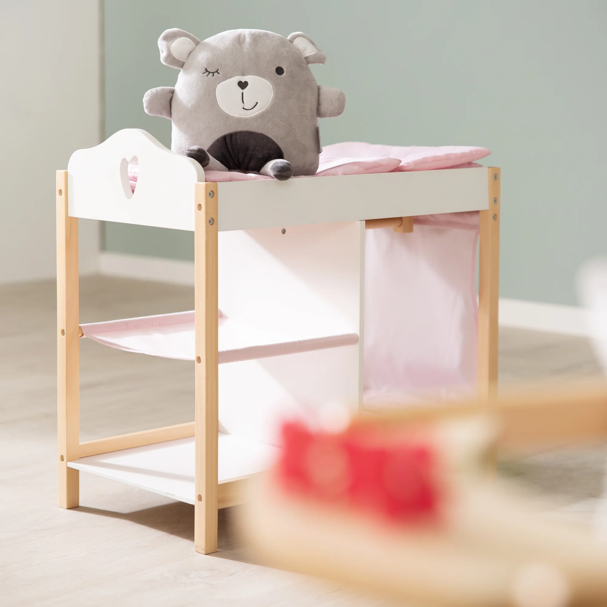 Puppenkommode & -bett, Puppenmöbel Serie 'Scarlett' inkl. textiler Ausstattung, weiß - Image 4