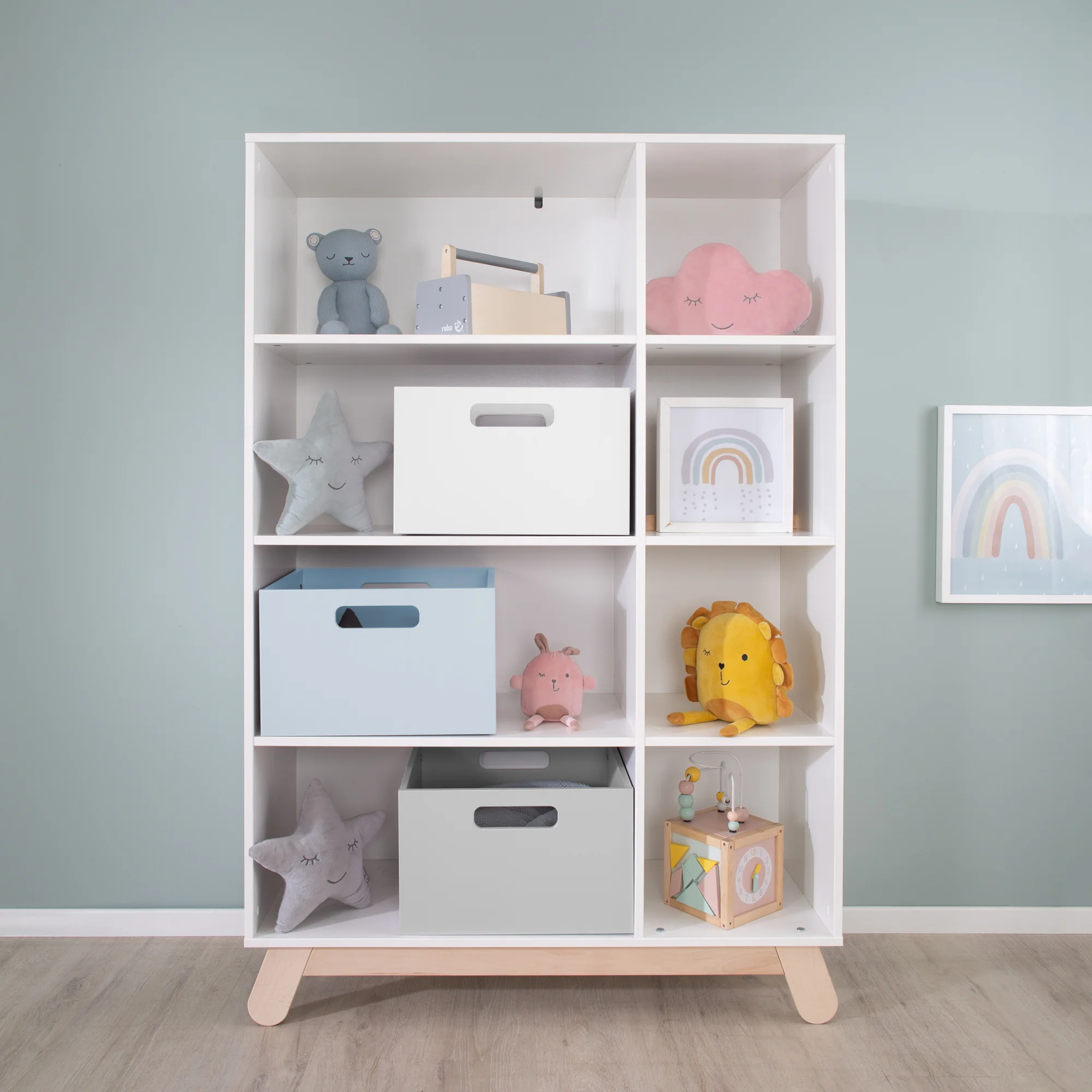 Aufbewahrungsbox für Kinderzimmer, Stauraum für Spielzeug, Deko, meerblau - Image 8