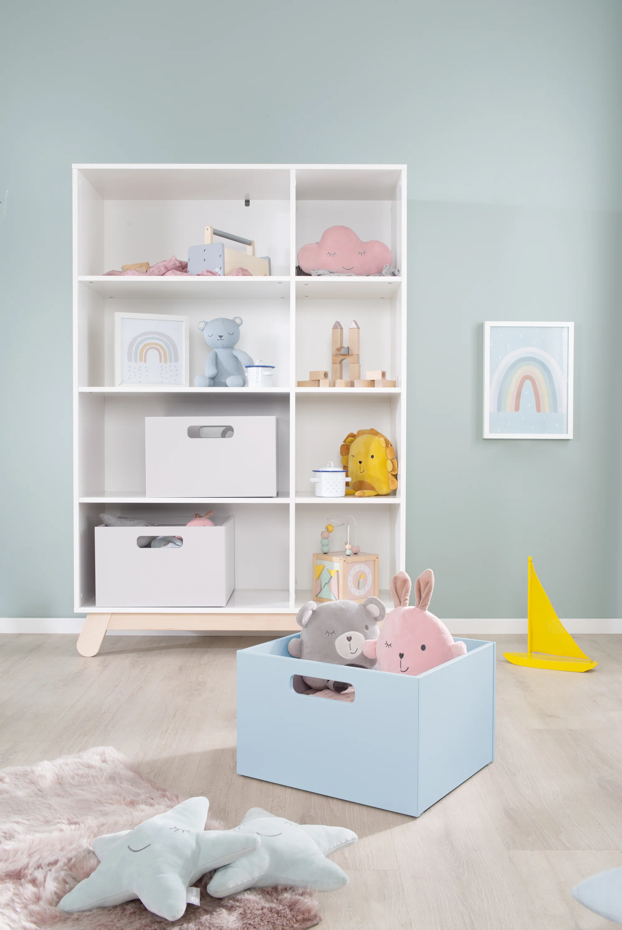 Aufbewahrungsbox für Kinderzimmer, Stauraum für Spielzeug, Deko, meerblau - Image 9
