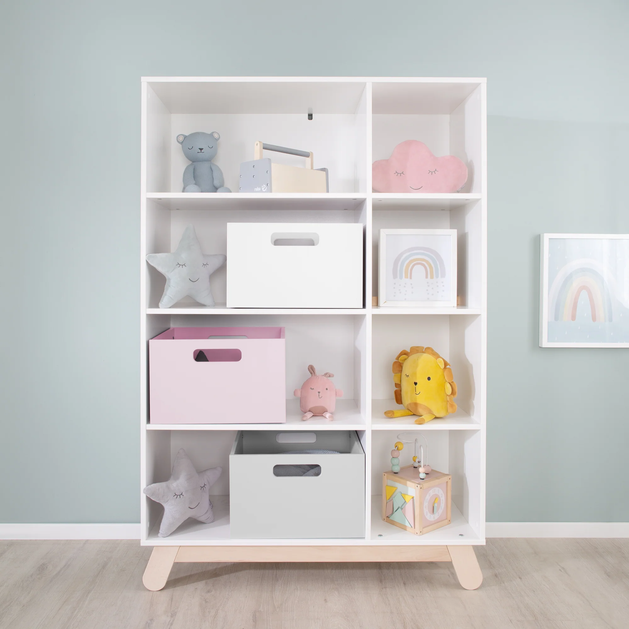 Aufbewahrungsbox für Kinderzimmer, Stauraum für Spielzeug, Deko, weiß lackiert - Image 8