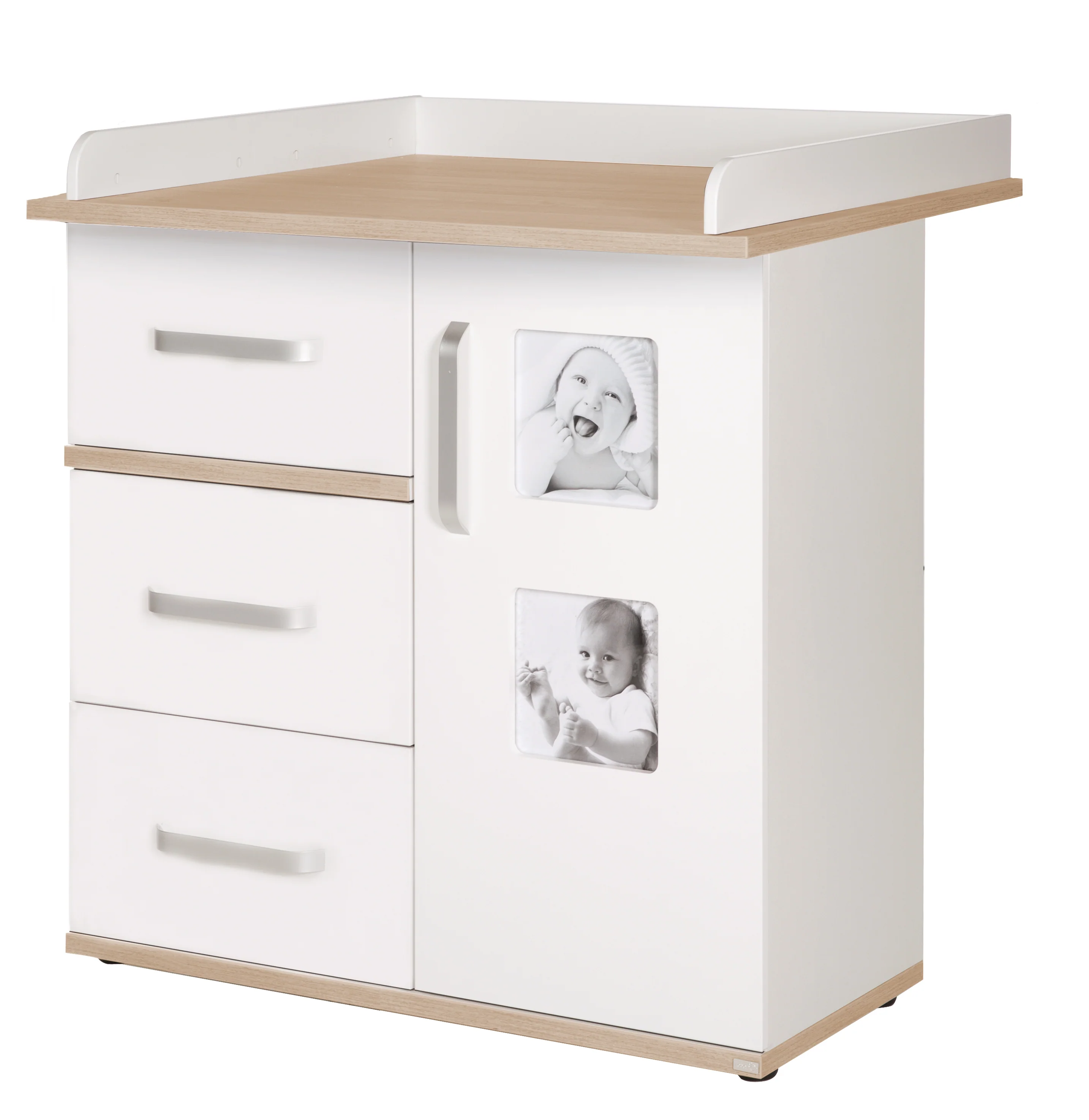 Kindermöbelset 'Pia', 3-teilig, inkl. Kinderbett 70 x 140 cm, Wickelkommode & Kleiderschrank, weiß - Image 11