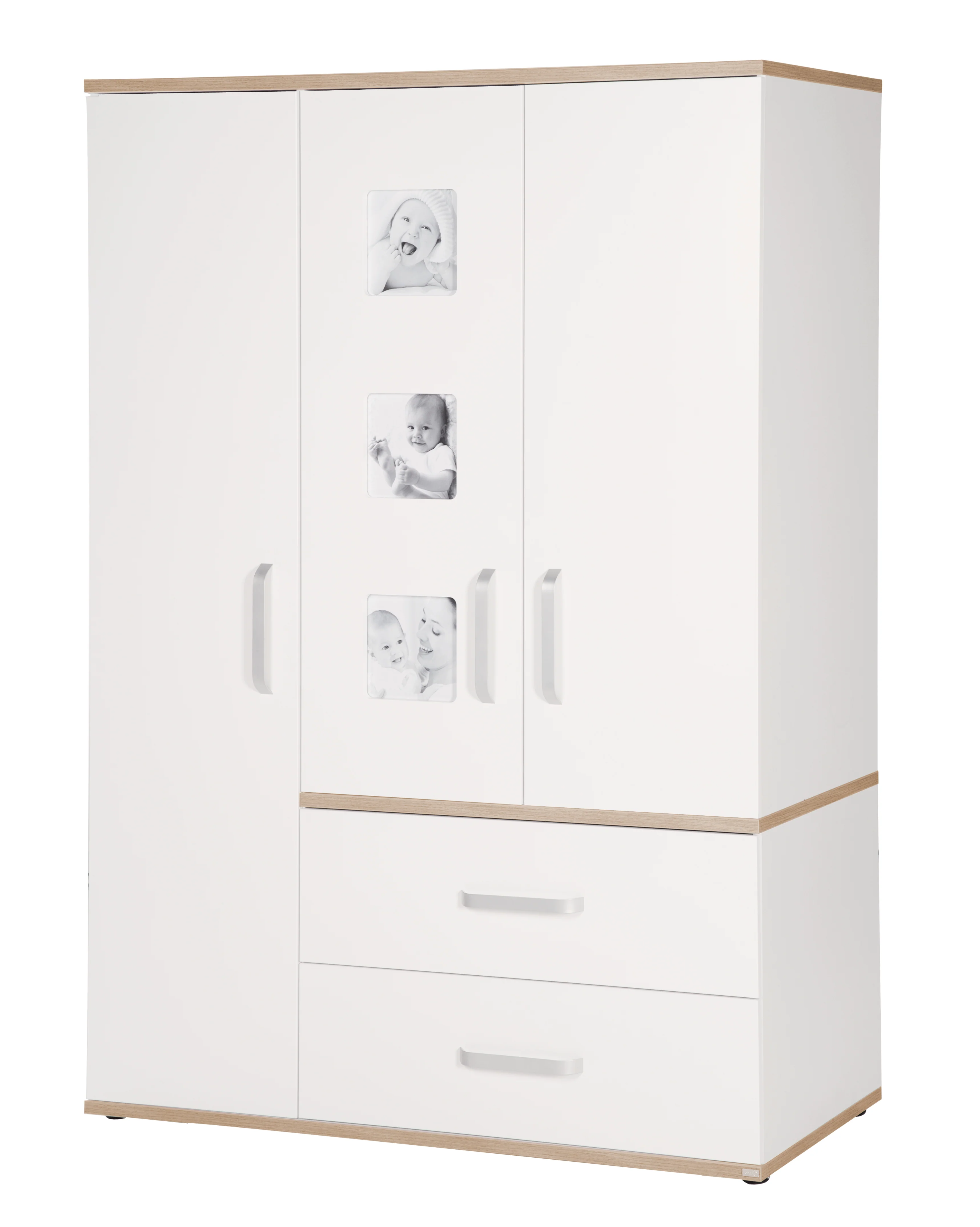 Kindermöbelset 'Pia', 3-teilig, inkl. Kinderbett 70 x 140 cm, Wickelkommode & Kleiderschrank, weiß - Image 12