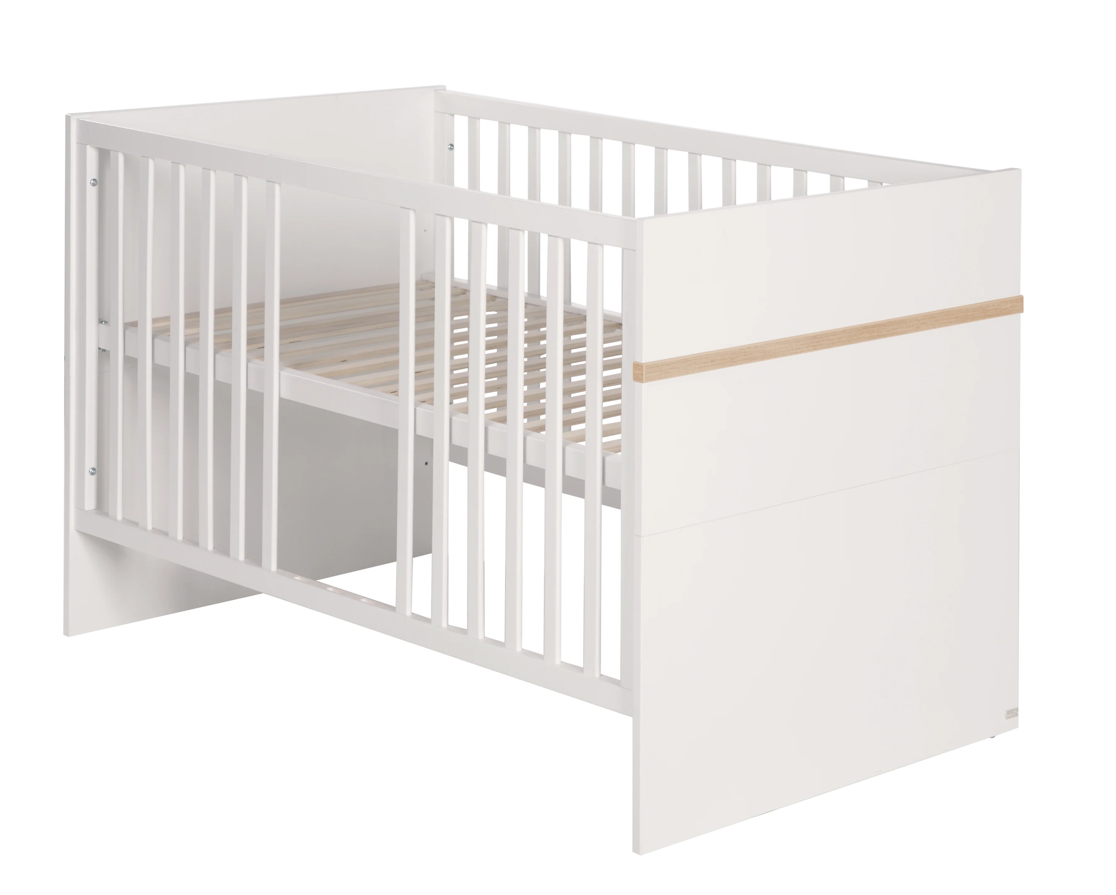 Kindermöbelset 'Pia', 2-teilig - Baby-/Kinderbett 70 x 140 cm + Wickelkommode mit Wickelansatz - Weiß - Image 4
