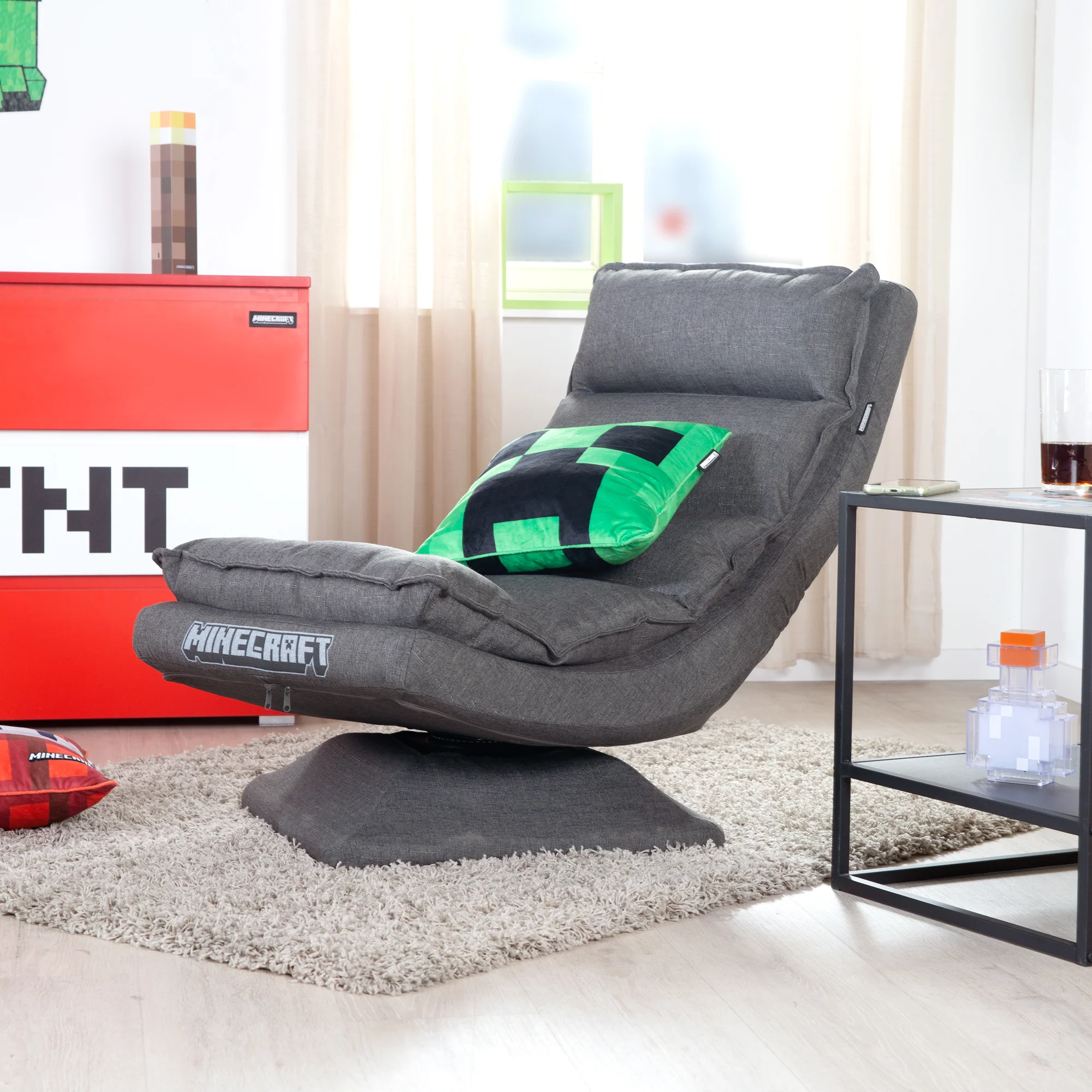 Gepolsterter Gaming-Sessel 'Minecraft' mit Drehfunktion - Verstellbar - Anthrazit - Image 2