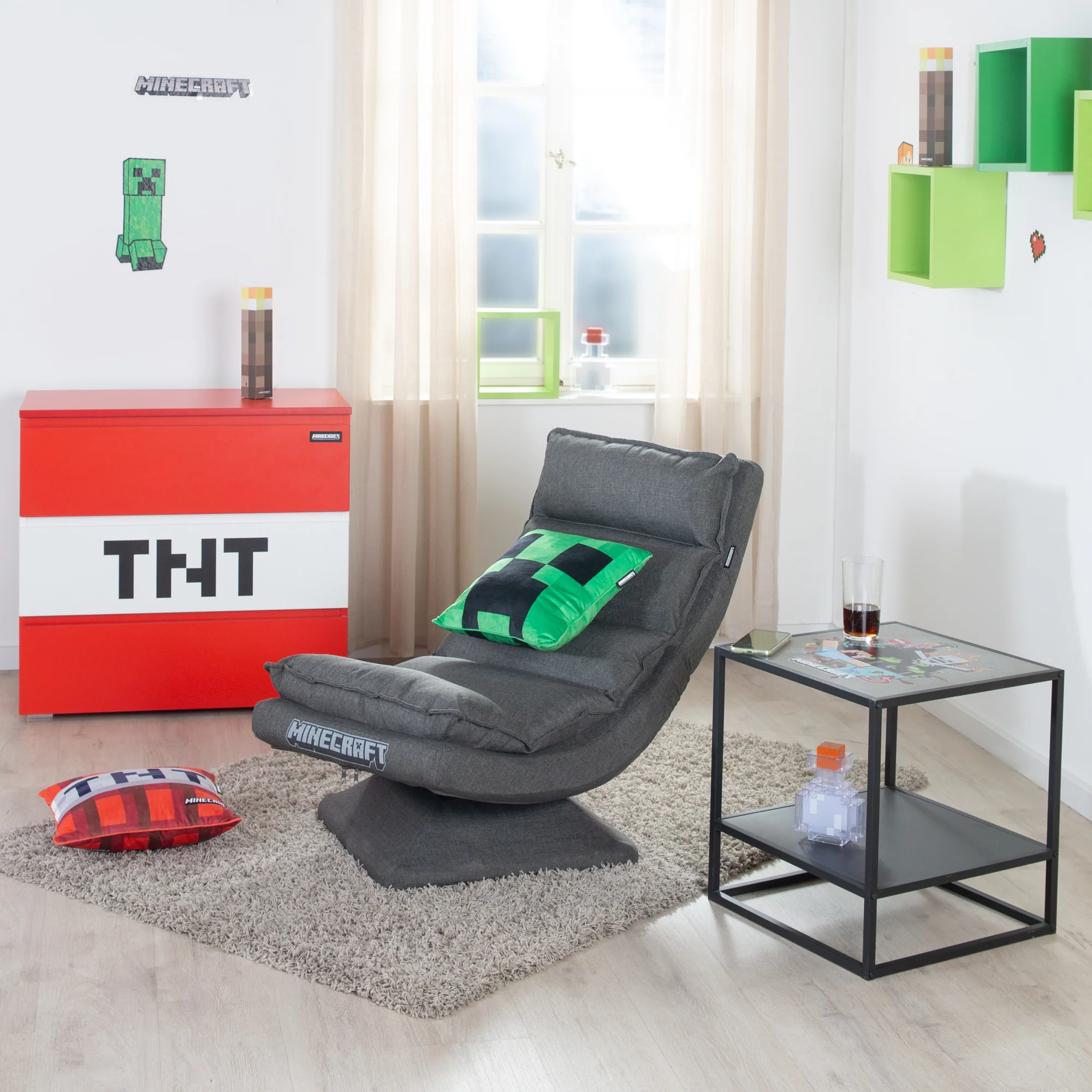 Gepolsterter Gaming-Sessel 'Minecraft' mit Drehfunktion - Verstellbar - Anthrazit - Image 4