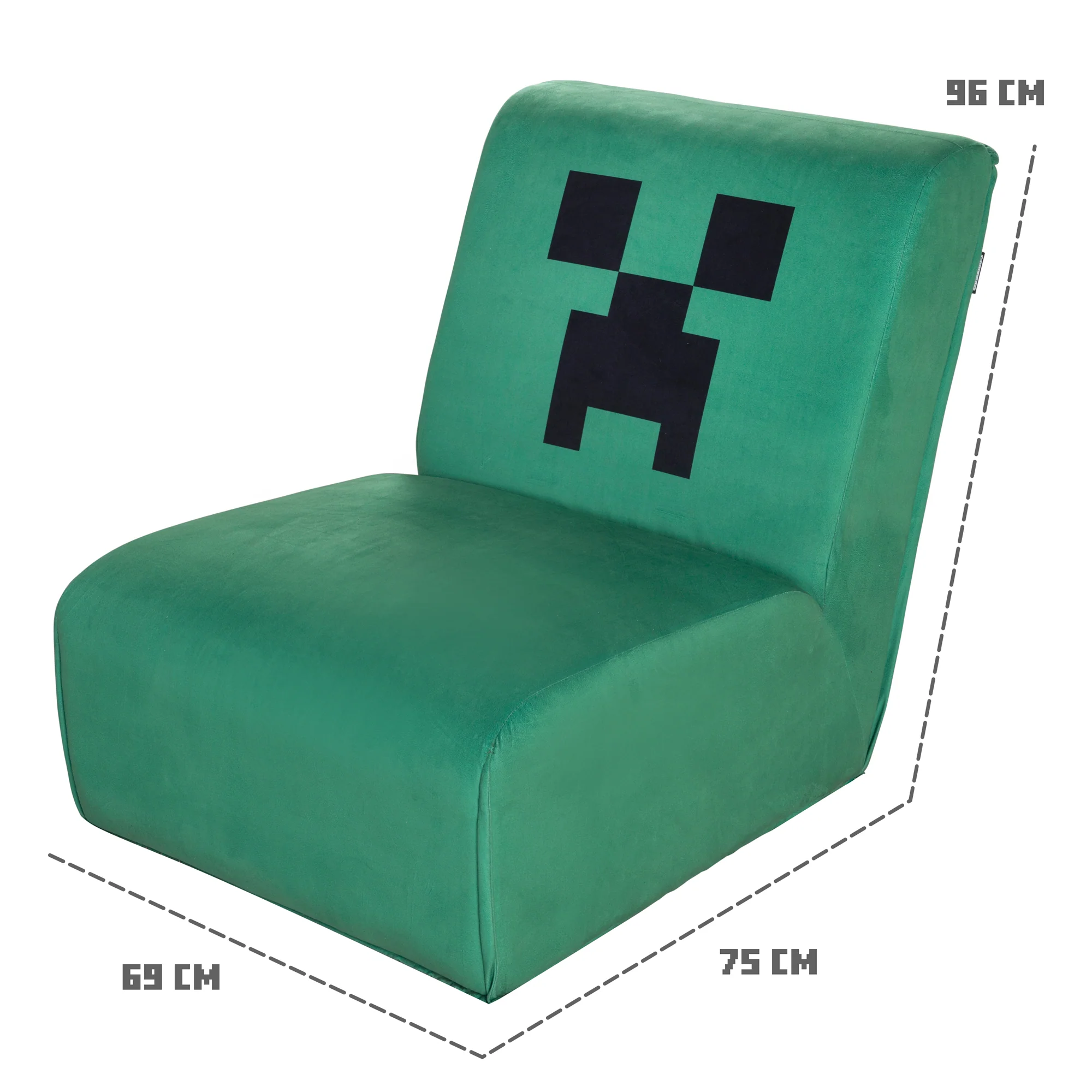 Gepolsterter Drehsessel 'Minecraft' - Design Creeper - Grün / Schwarz - Image 5