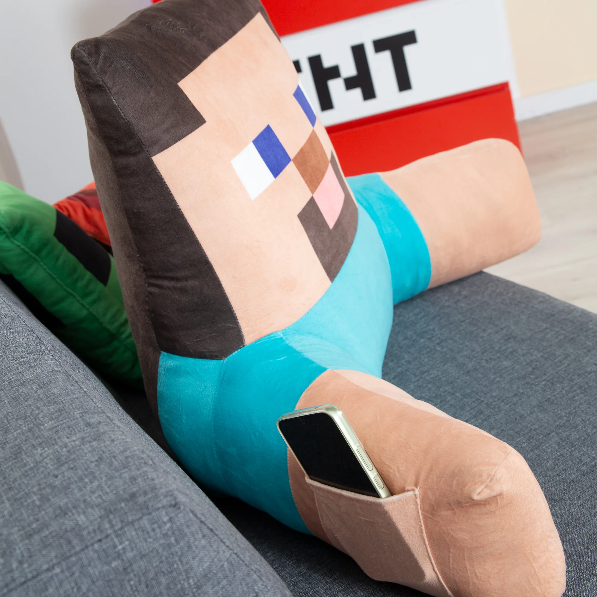 Lese- & Relaxkissen 'Minecraft' - Steve - Samtstoff - Image 4