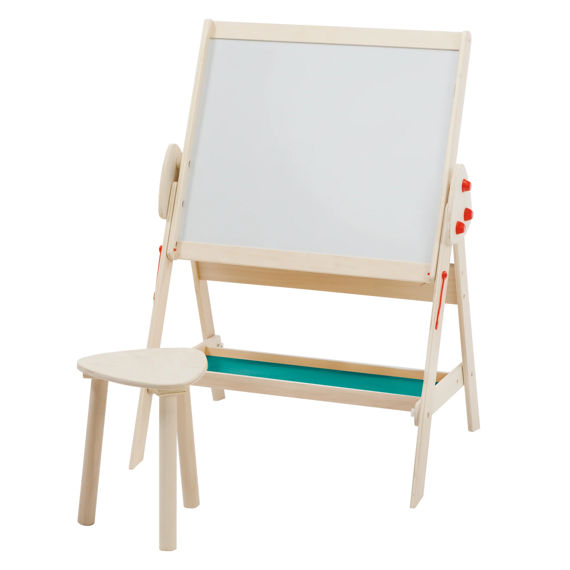 Tafel & Kinder-Sitz-Set 'Fuchs & Eule' wandelbar zu Tisch-Stuhl-Set, in Holz natur - Image 3