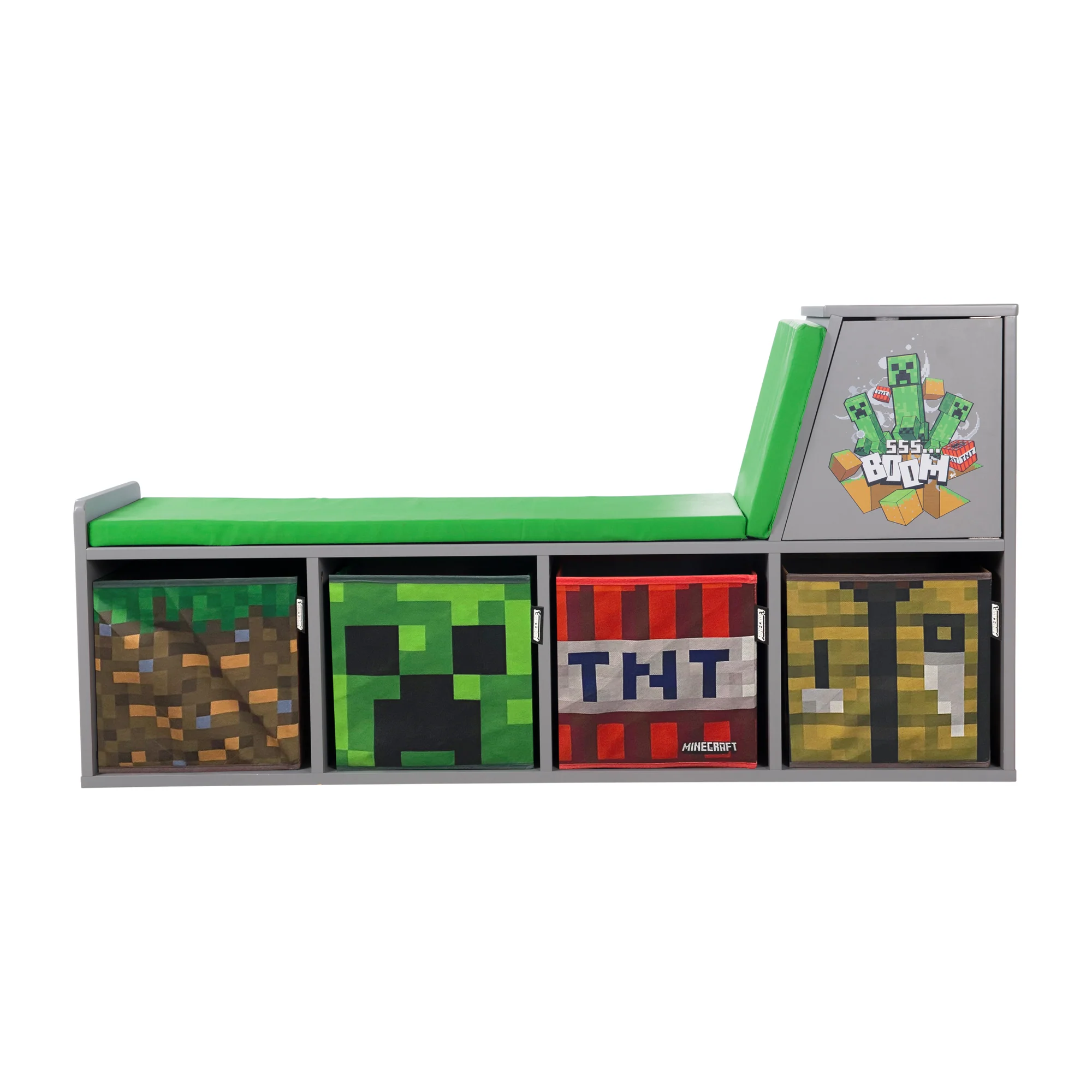 Lese-Sitzbank 'Minecraft' mit Sitzkissen und Stauraumboxen - Image 4