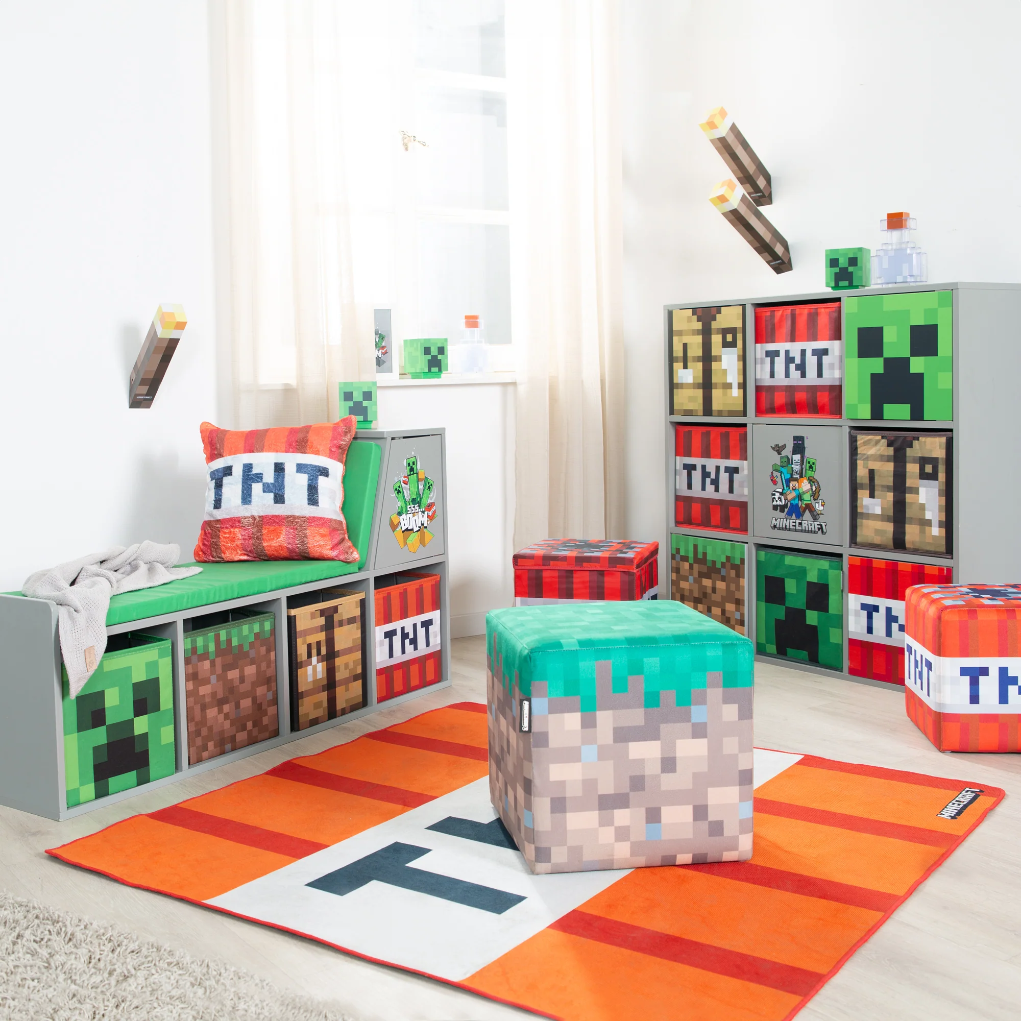 Lese-Sitzbank 'Minecraft' mit Sitzkissen und Stauraumboxen - Image 5