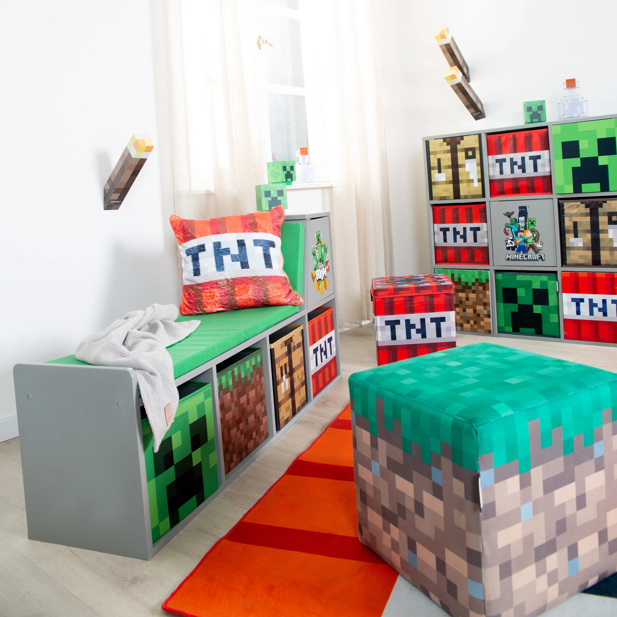Lese-Sitzbank 'Minecraft' mit Sitzkissen und Stauraumboxen - Image 9
