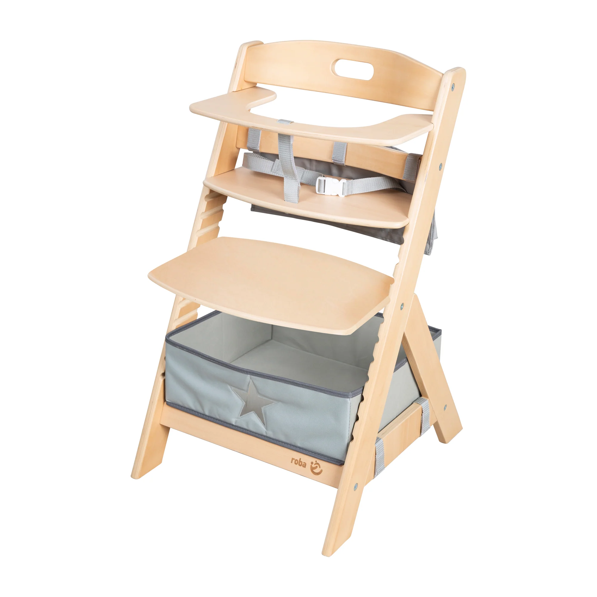 Babyhochstuhl 'Liv Up' inkl. Hochstuhl Organizer - FSC zertifiziertes Holz - Natur