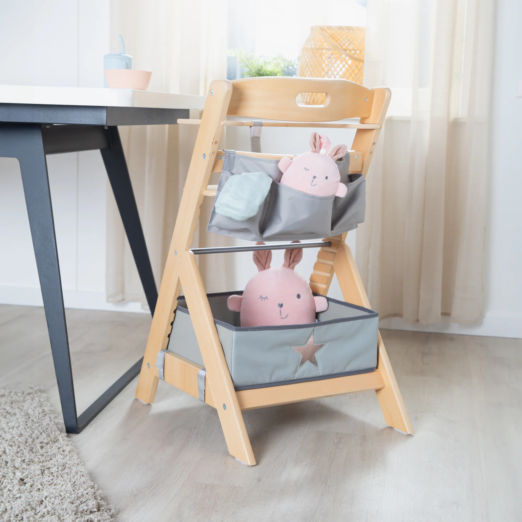 Babyhochstuhl 'Liv Up' inkl. Hochstuhl Organizer - FSC zertifiziertes Holz - Natur - Image 4