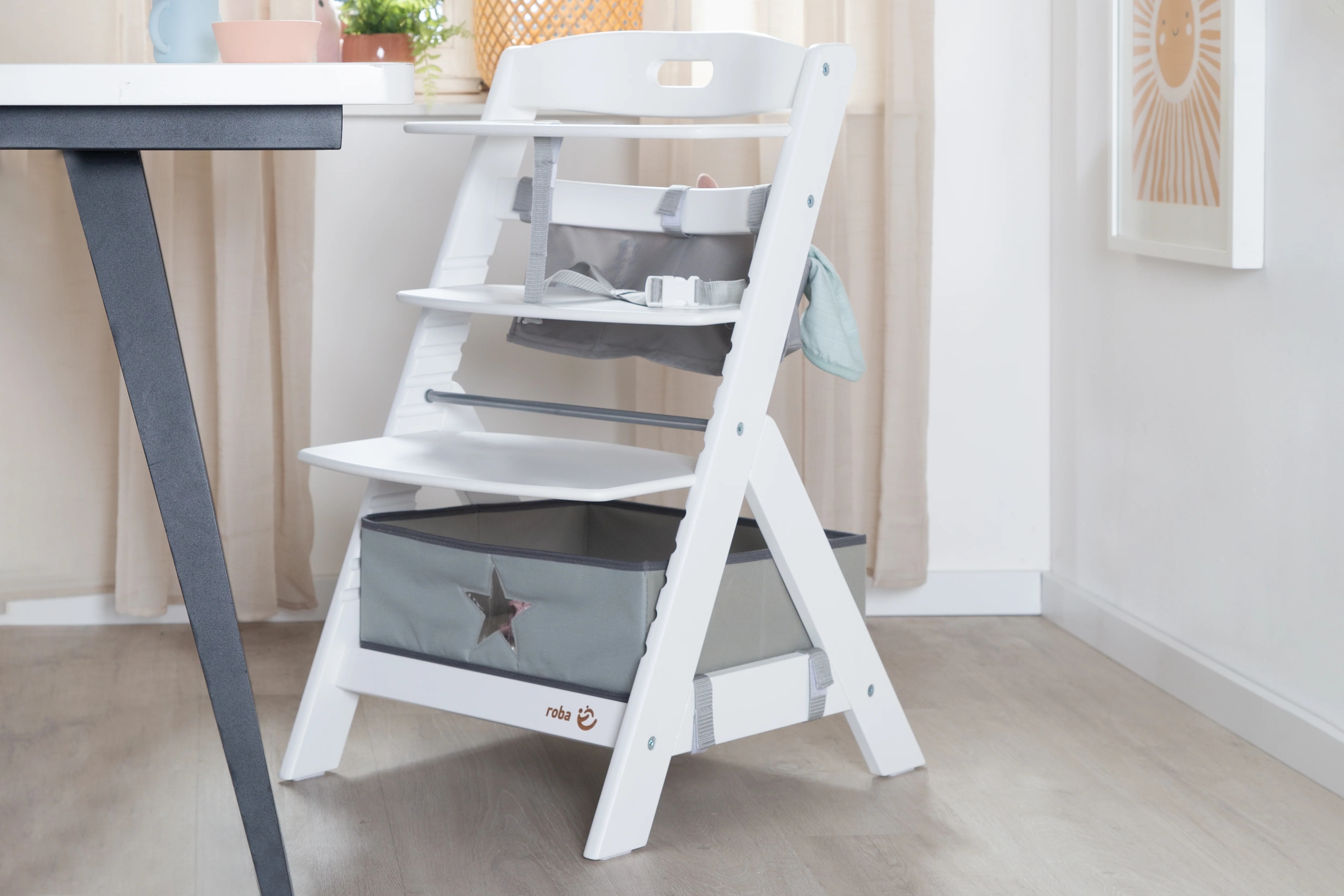 Babyhochstuhl 'Liv Up' inkl. Hochstuhl Organizer - FSC zertifiziertes Holz - Weiß - Image 2