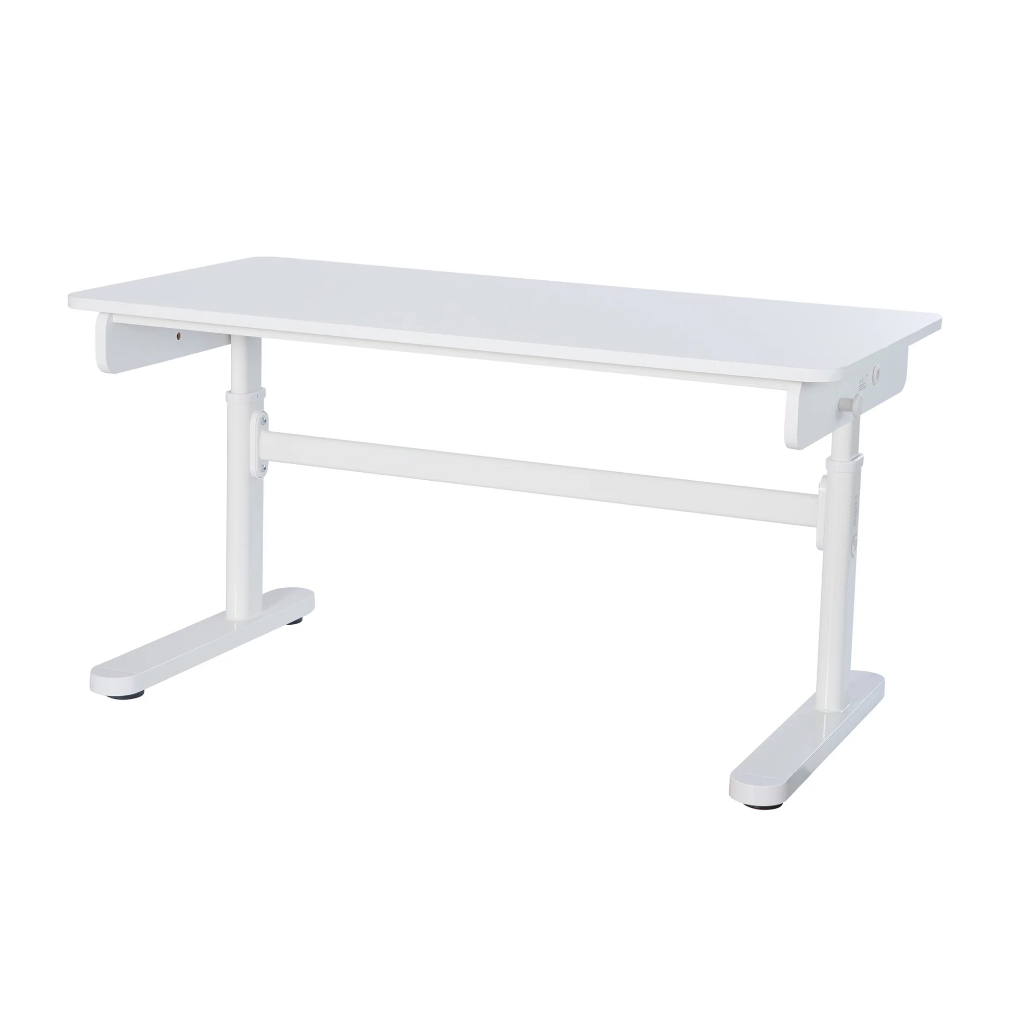 Kinderschreibtisch Basic - Höhenverstellbar - Ergonomisches Design - Ohne Schublade - Weiß