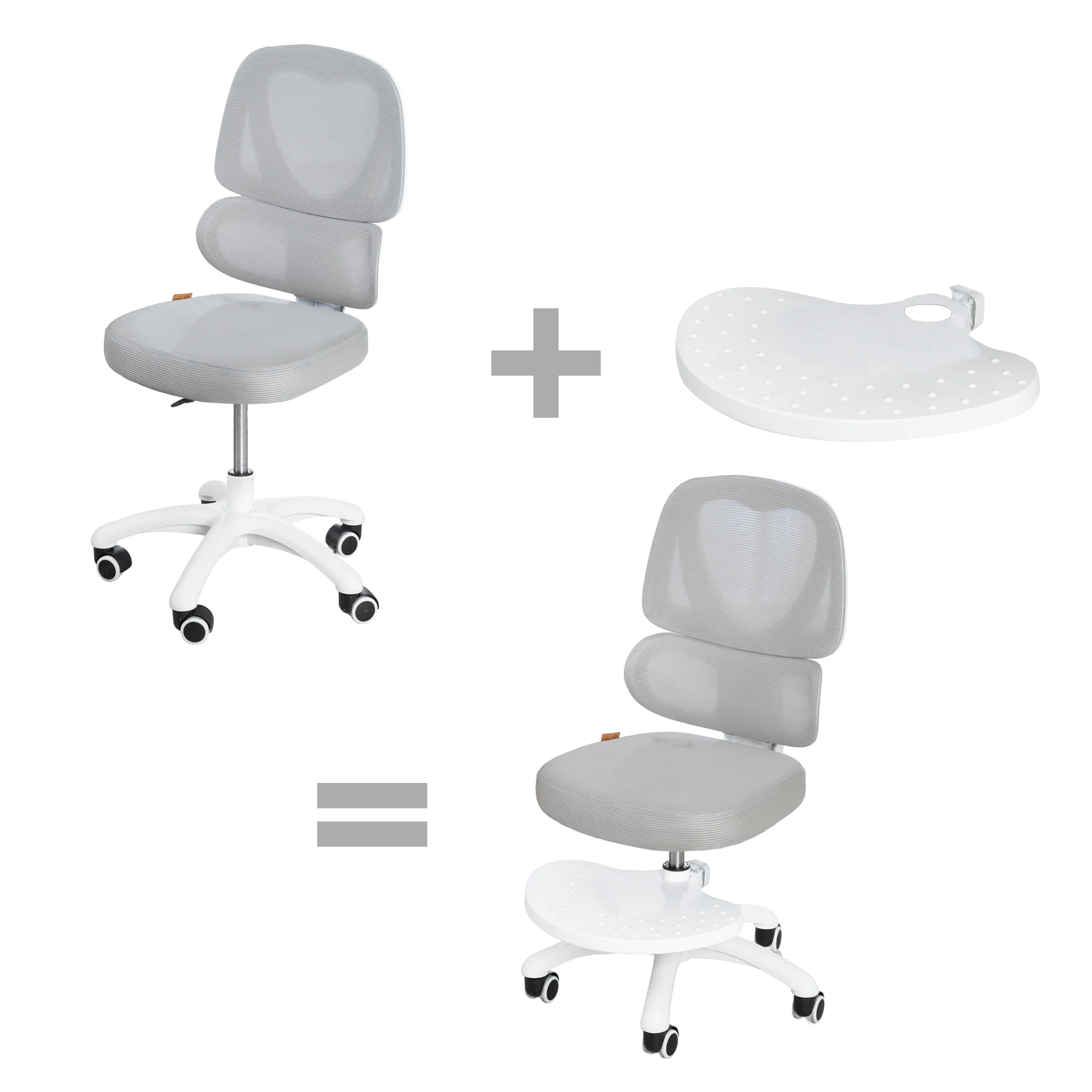 Fußbrett Smart Grow - Zubehör für Kinder-Bürostuhl - Passend zur Smart Grow Serie - Aus Kunststoff - Ergonomische Ergänzung - Grau - Image 6