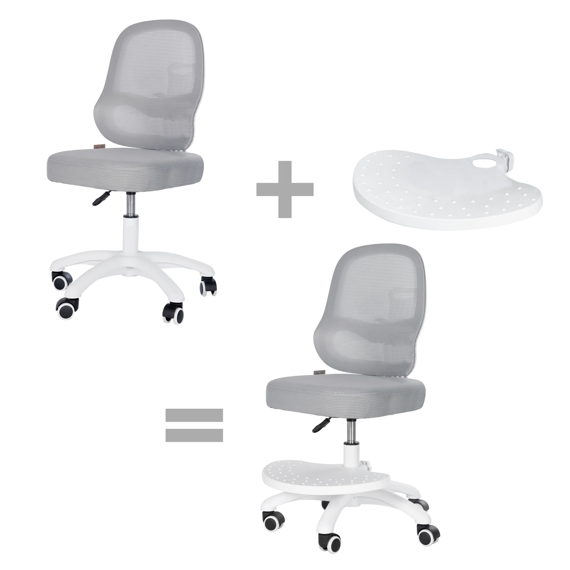 Fußbrett Smart Grow - Zubehör für Kinder-Bürostuhl - Passend zur Smart Grow Serie - Aus Kunststoff - Ergonomische Ergänzung - Grau - Image 7