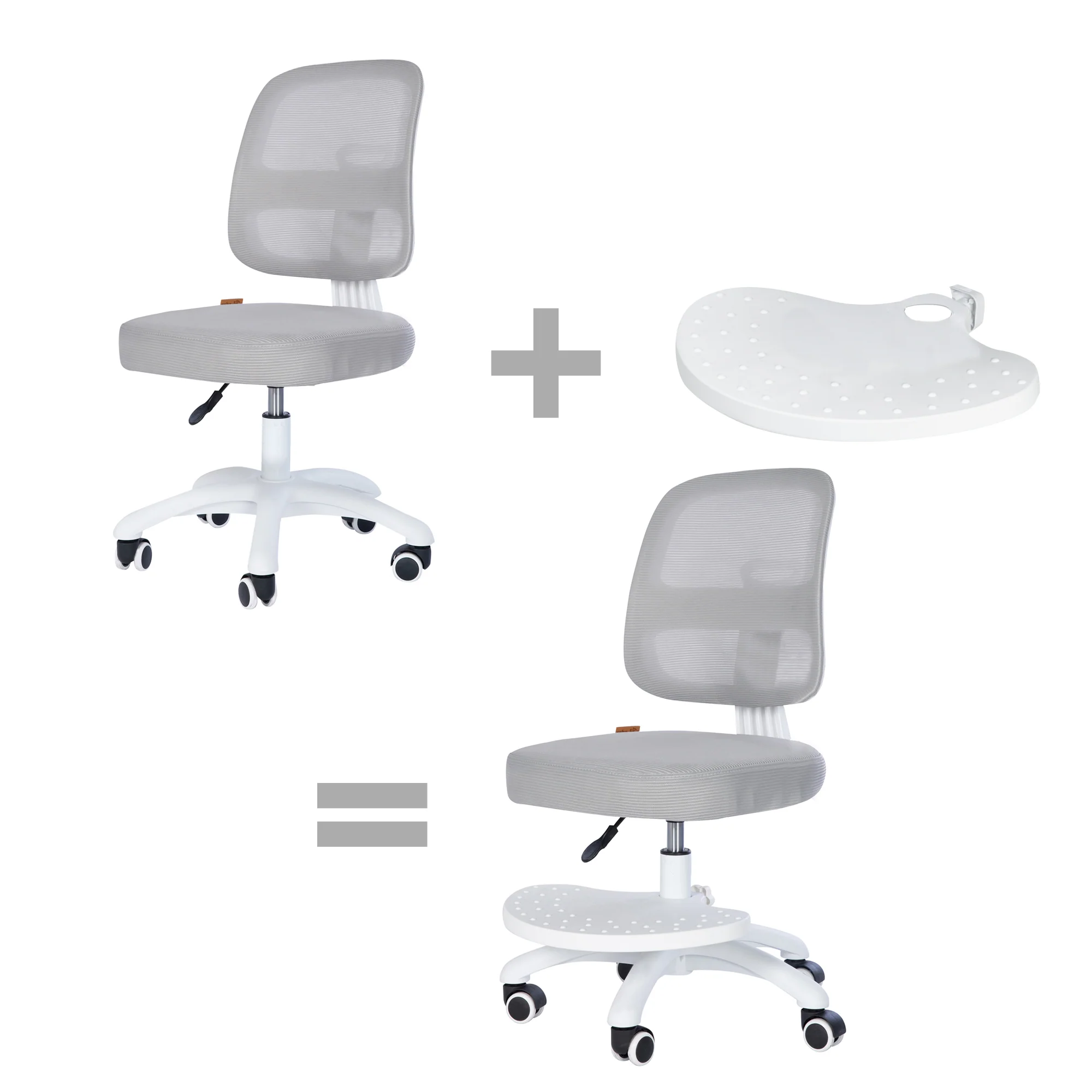 Fußbrett Smart Grow - Zubehör für Kinder-Bürostuhl - Passend zur Smart Grow Serie - Aus Kunststoff - Ergonomische Ergänzung - Grau - Image 8