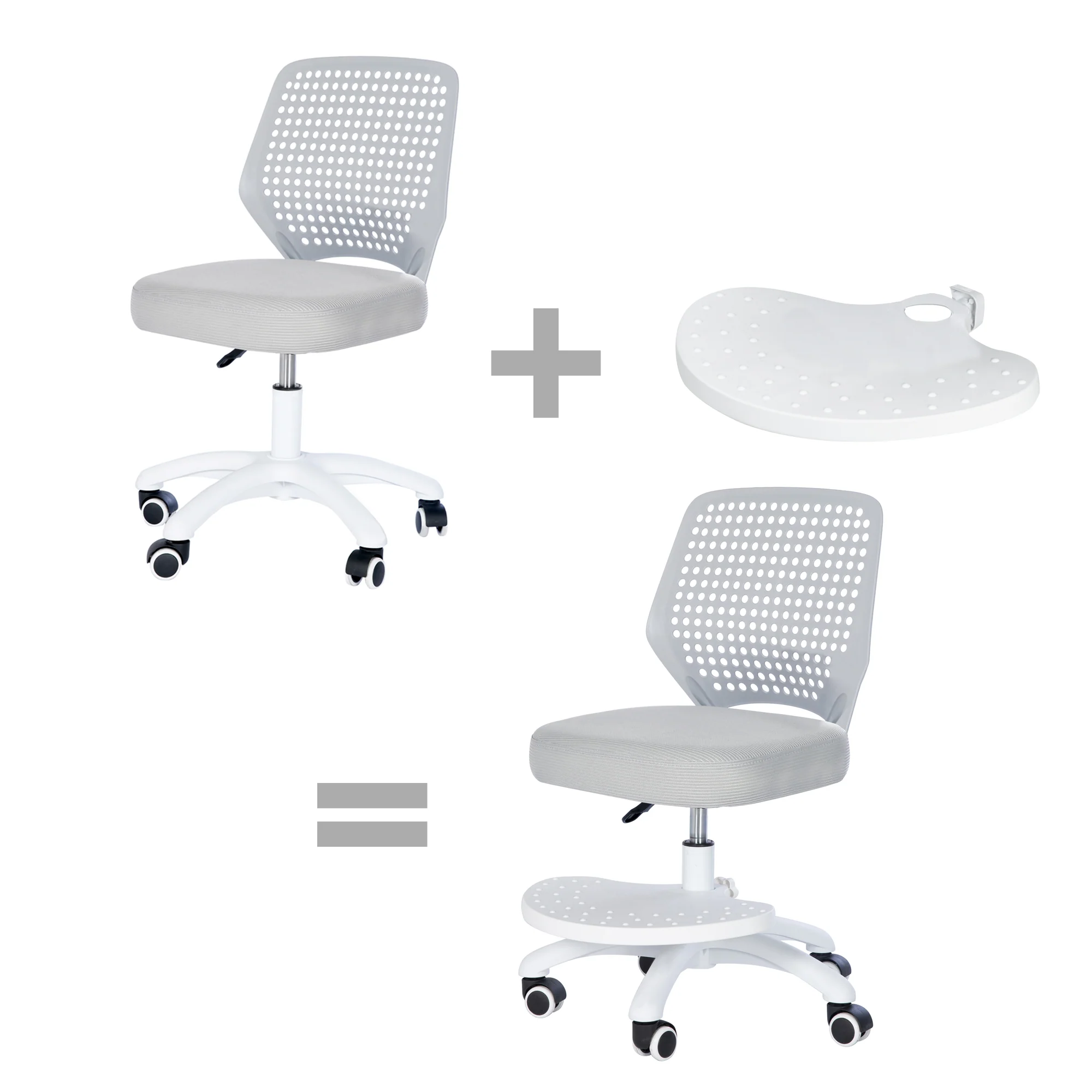 Fußbrett Smart Grow - Zubehör für Kinder-Bürostuhl - Passend zur Smart Grow Serie - Aus Kunststoff - Ergonomische Ergänzung - Grau - Image 9