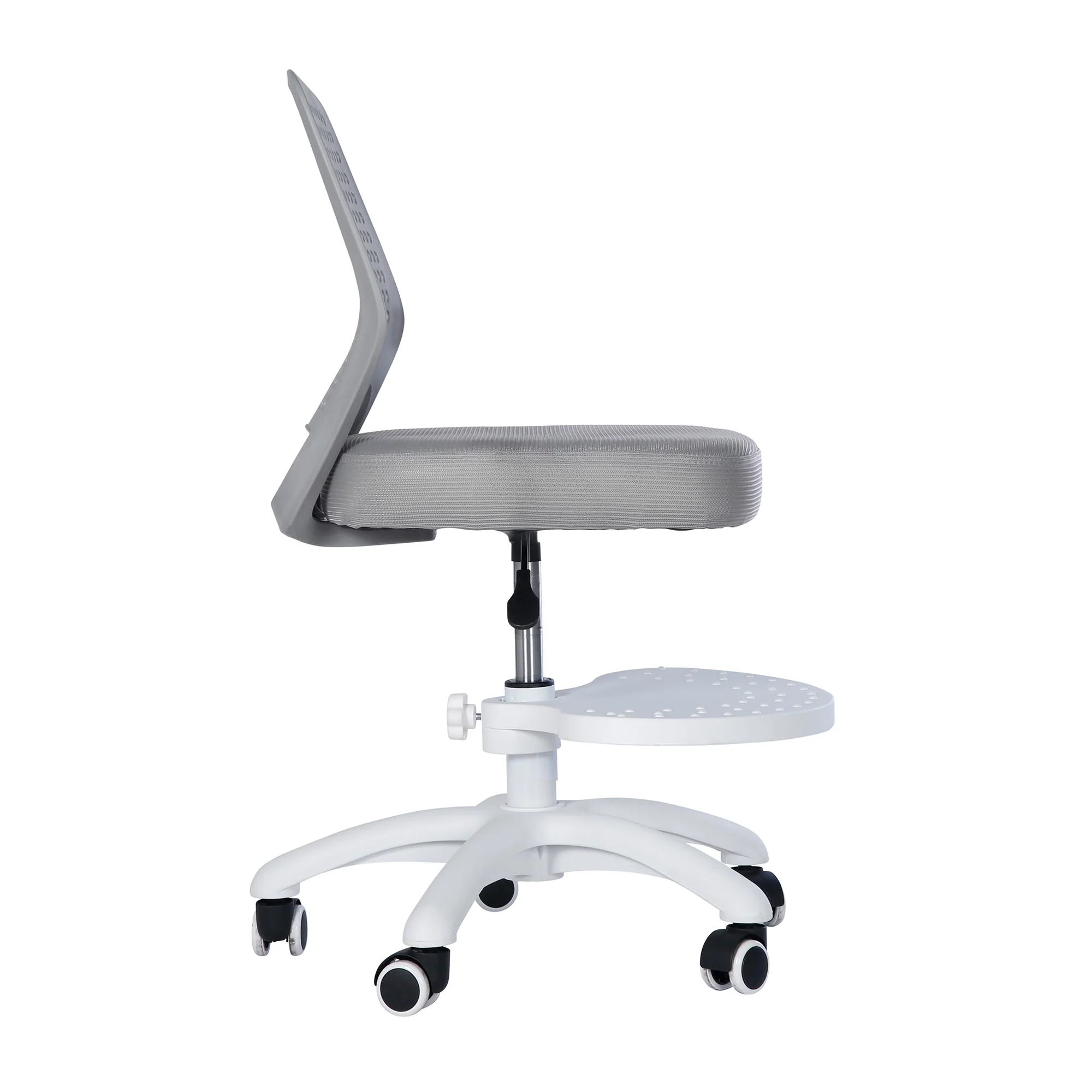 Kinderbürostuhl Smart Grow Basic - Ergonomischer Drehstuhl - Höhenverstellbar - Weiß / Grau - Image 12