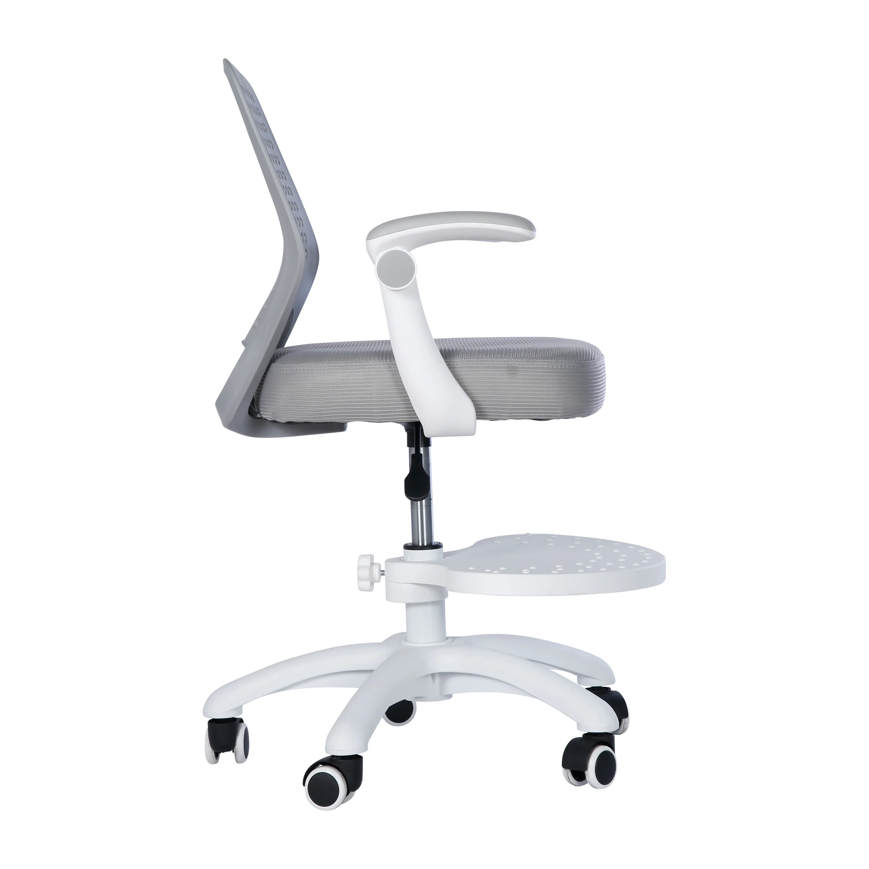 Kinderbürostuhl Smart Grow Basic - Ergonomischer Drehstuhl - Höhenverstellbar - Weiß / Grau - Image 29