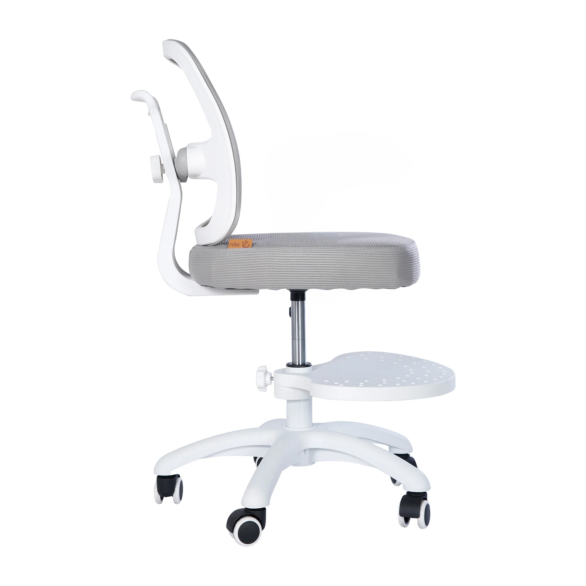 Kinderbürostuhl Smart Grow 2D- Ergonomischer Drehstuhl - Höhenverstellbar - Weiß / Grau - Image 16