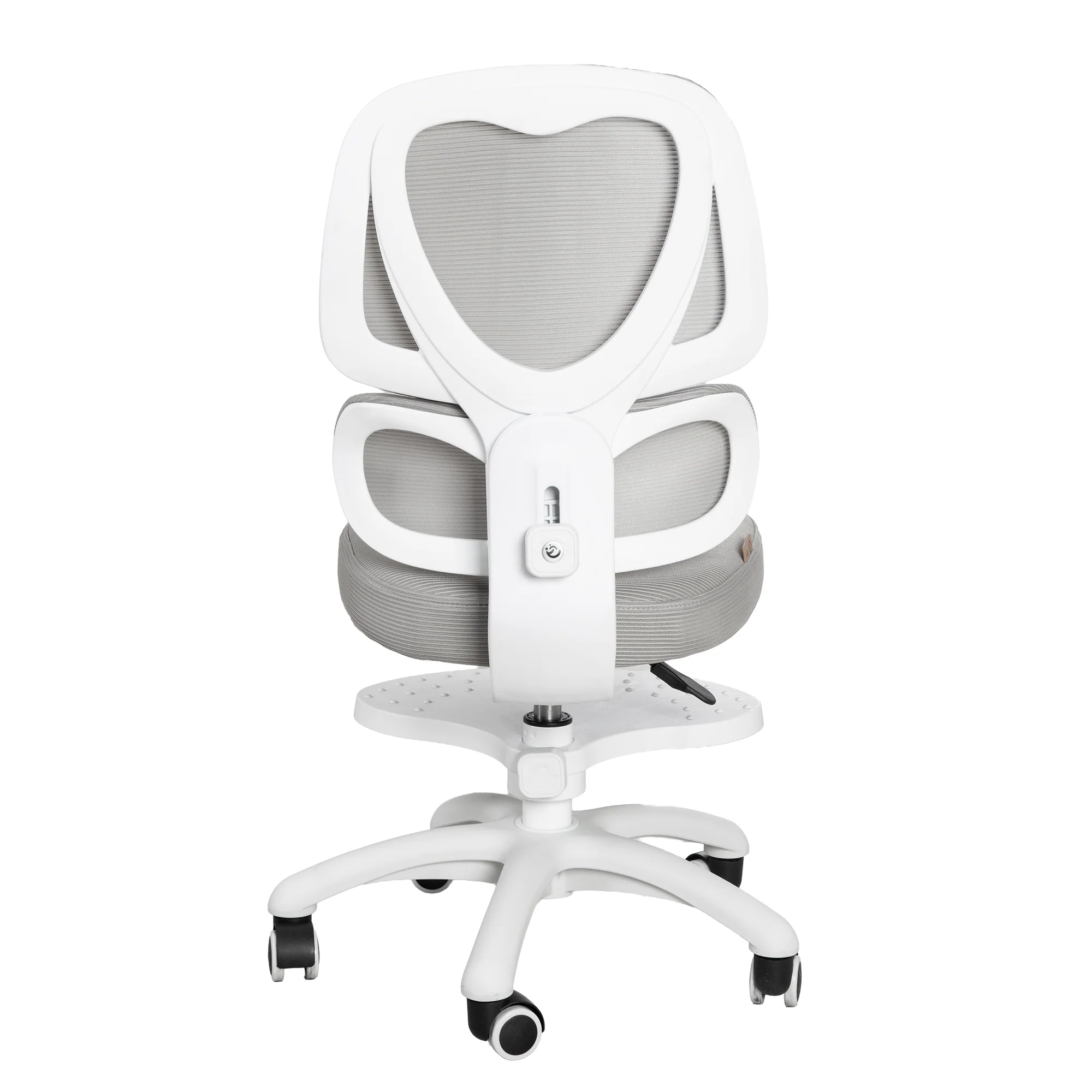 Kinderbürostuhl Smart Grow Premium - Ergonomischer Drehstuhl - Höhenverstellbar - Weiß / Grau - Image 16