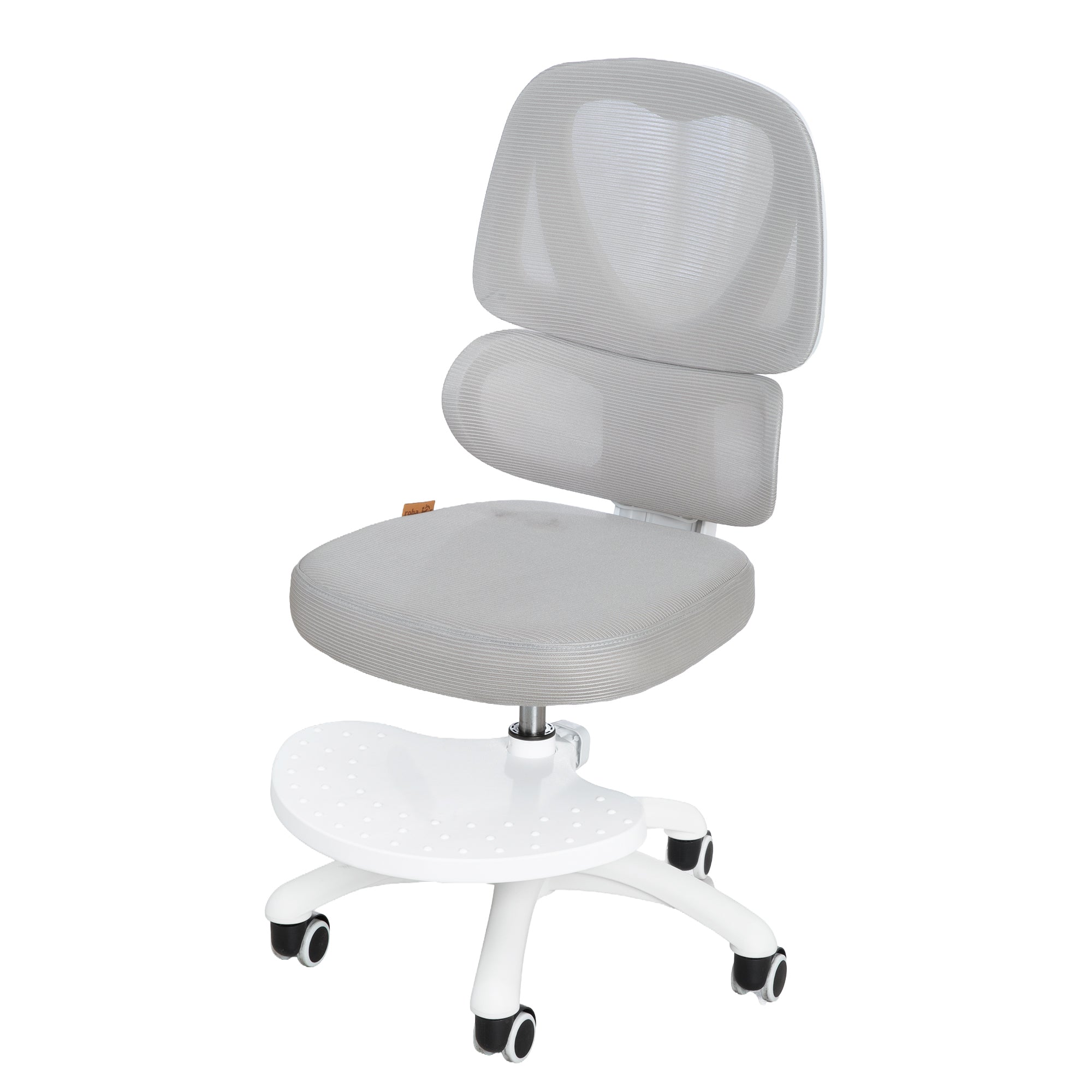 Kinderbürostuhl Smart Grow Premium - Ergonomischer Drehstuhl - Höhenverstellbar - Weiß / Grau - Image 9