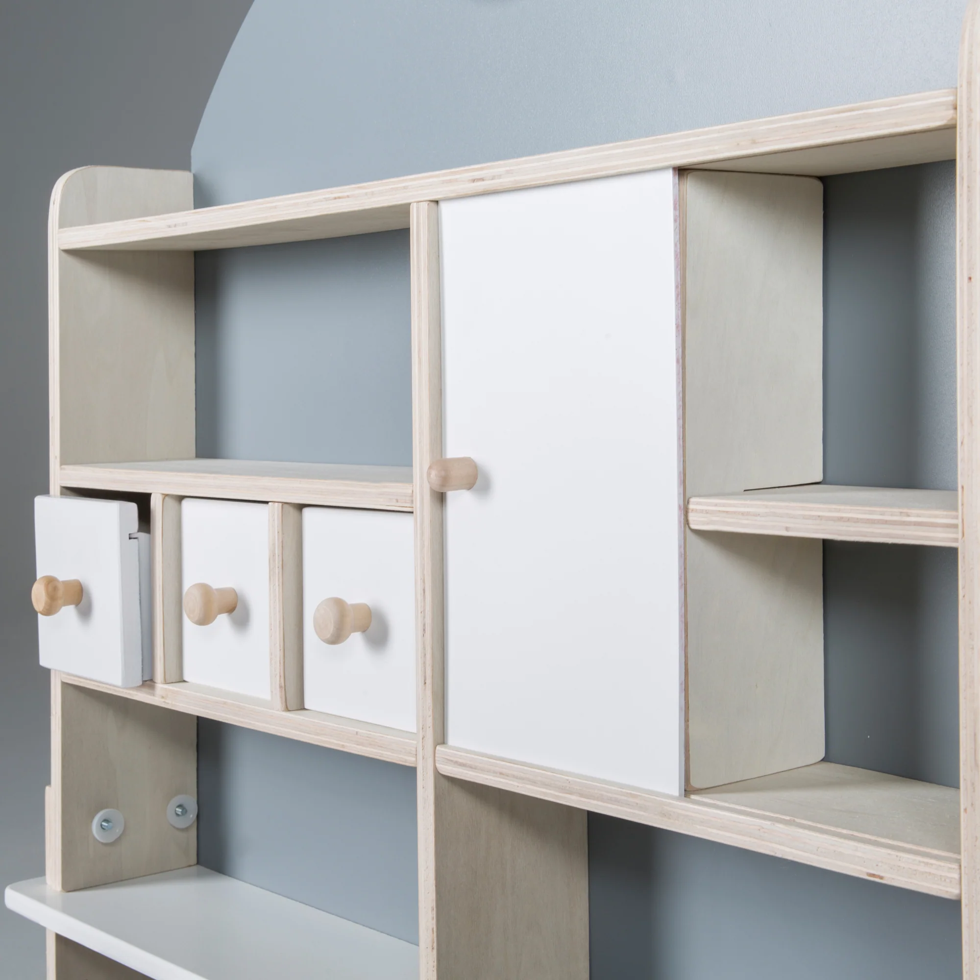 Kaufladen für Kinder, Kaufmannsladen aus Holz, Verkaufsstand mit Theke und Seitentheke - Image 15