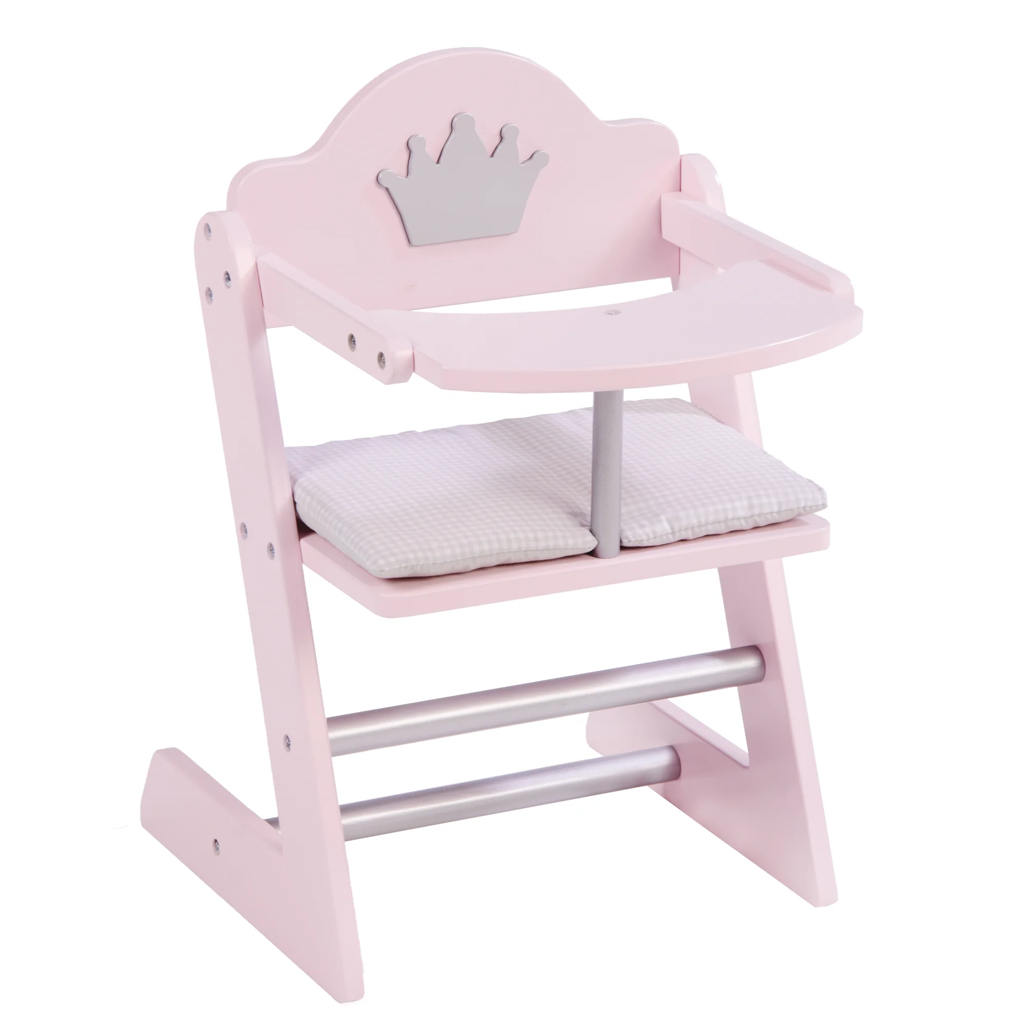 Puppenhochstuhl 'Prinzessin Sophie', für Puppen & Babypuppen, rosa/silber mit Krone - Image 5