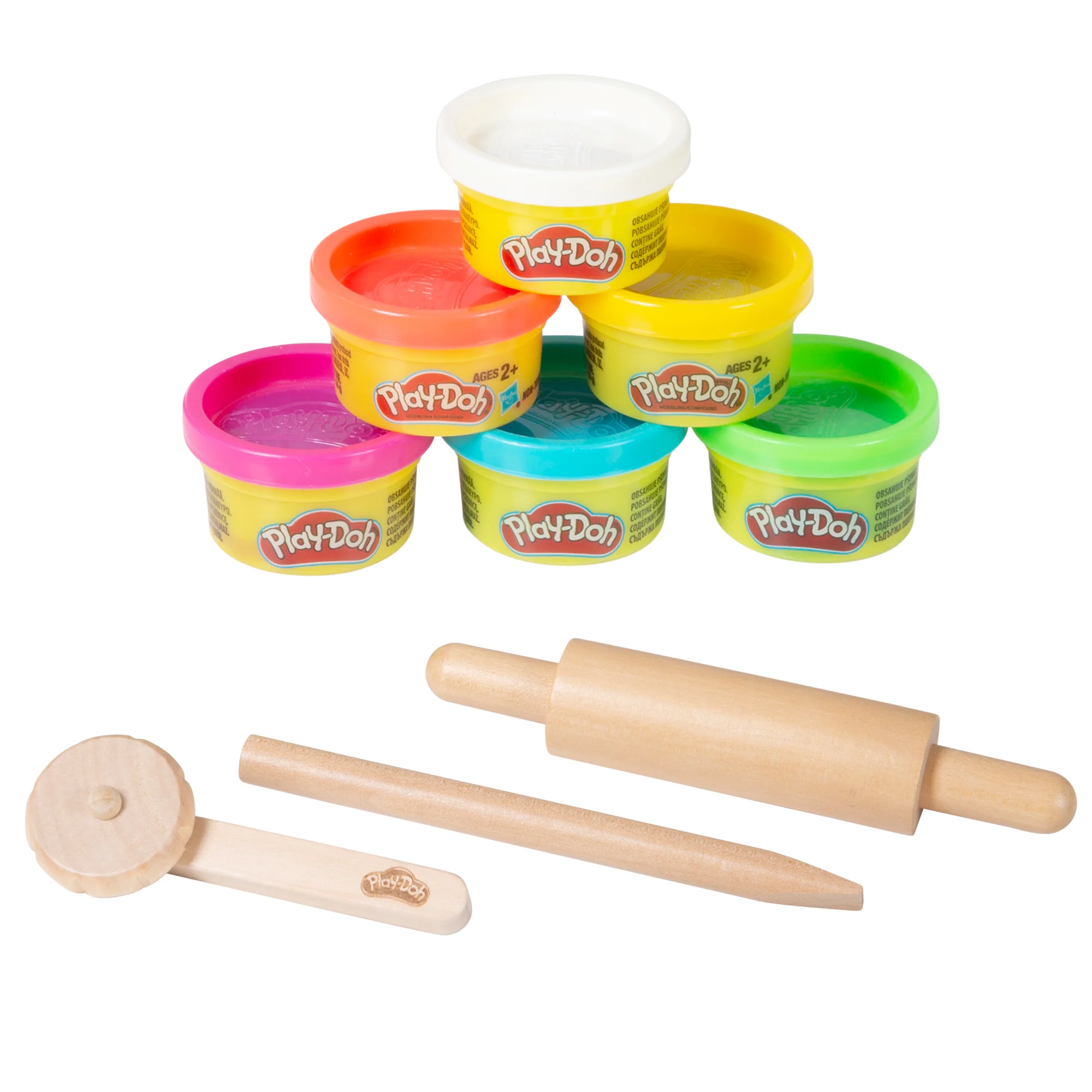 roba x Play-Doh Starterset - 3D-Kreativmatte, Holzwerkzeuge, 6 Knetdosen - Image 11